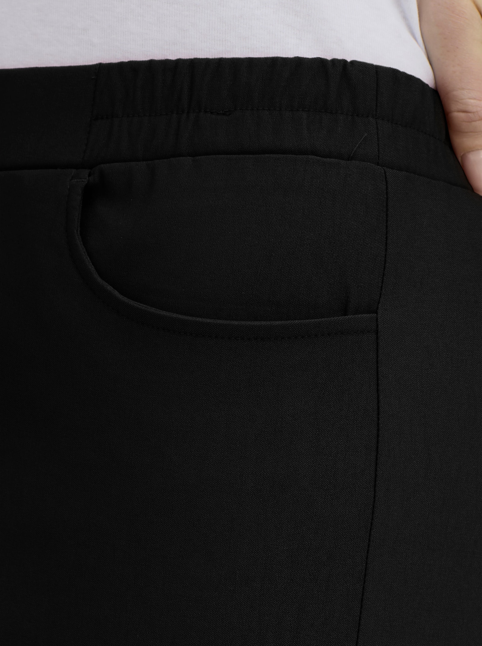Schlupfhose in Bengalin-Qualität - schwarz