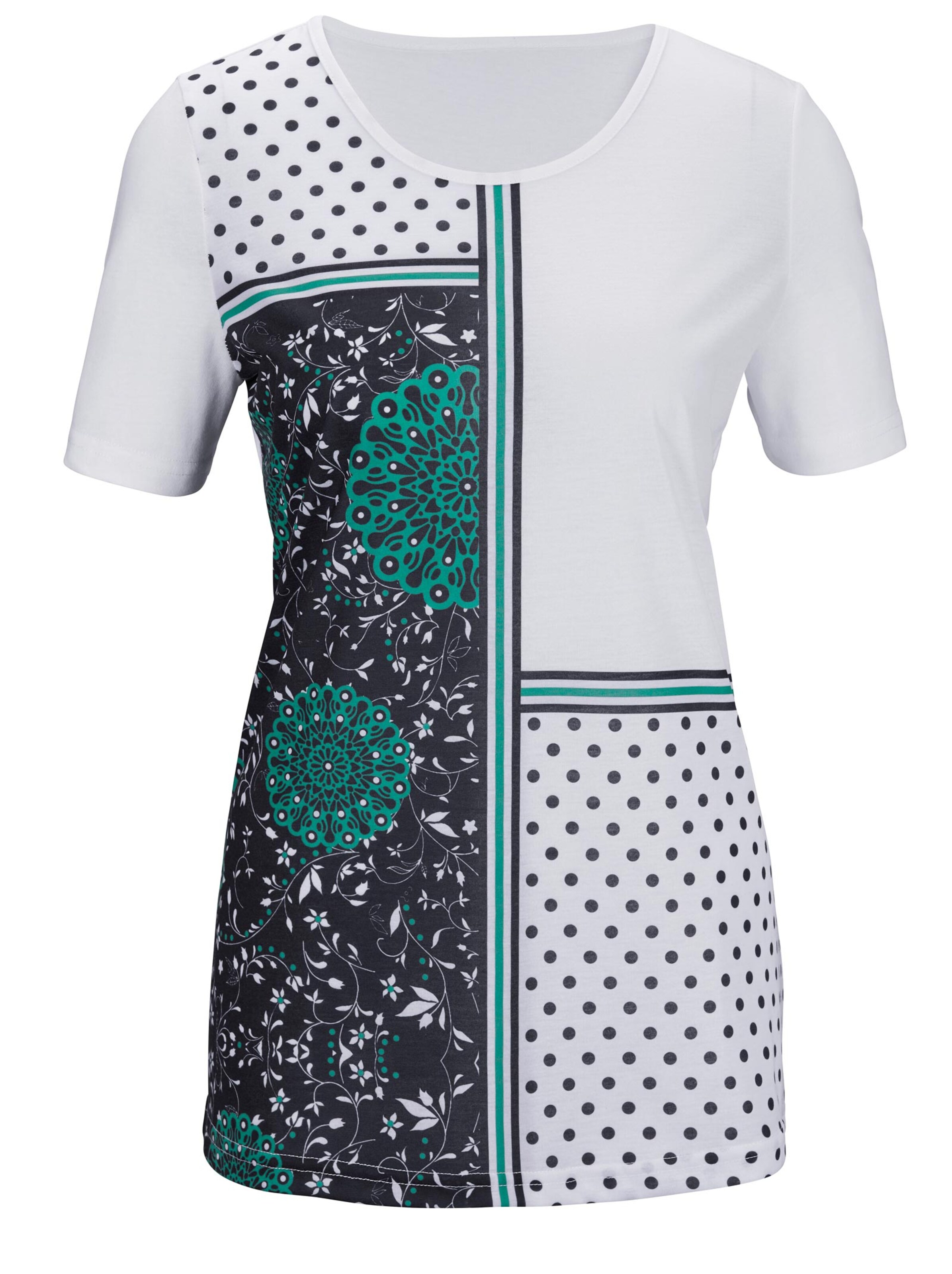 Shirt - grün-schwarz-bedruckt