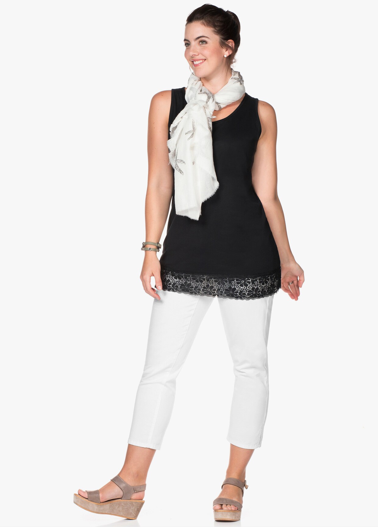 sheego Tanktop - zwart