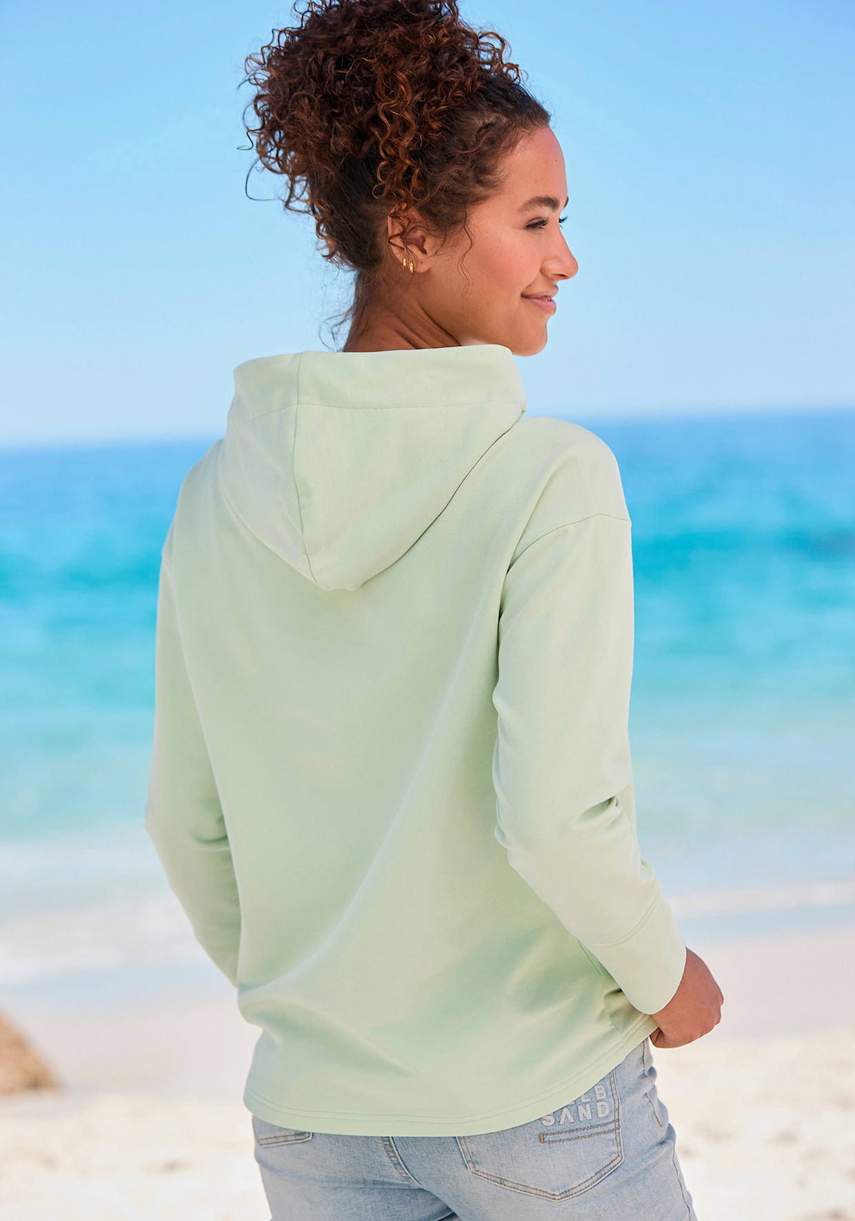 Elbsand Sweatshirt met capuchon - pastelgroen