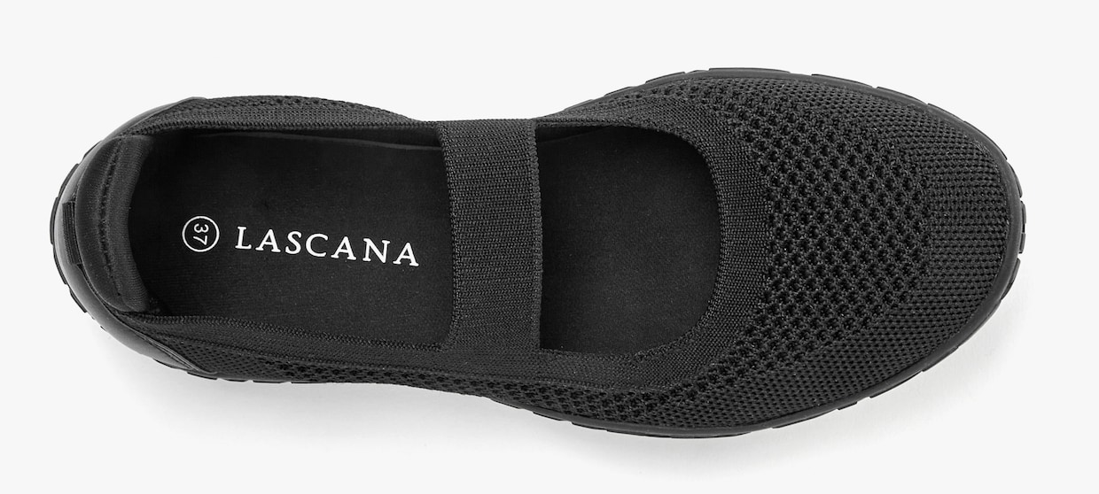 LASCANA Sneaker Ballerinas - schwarz