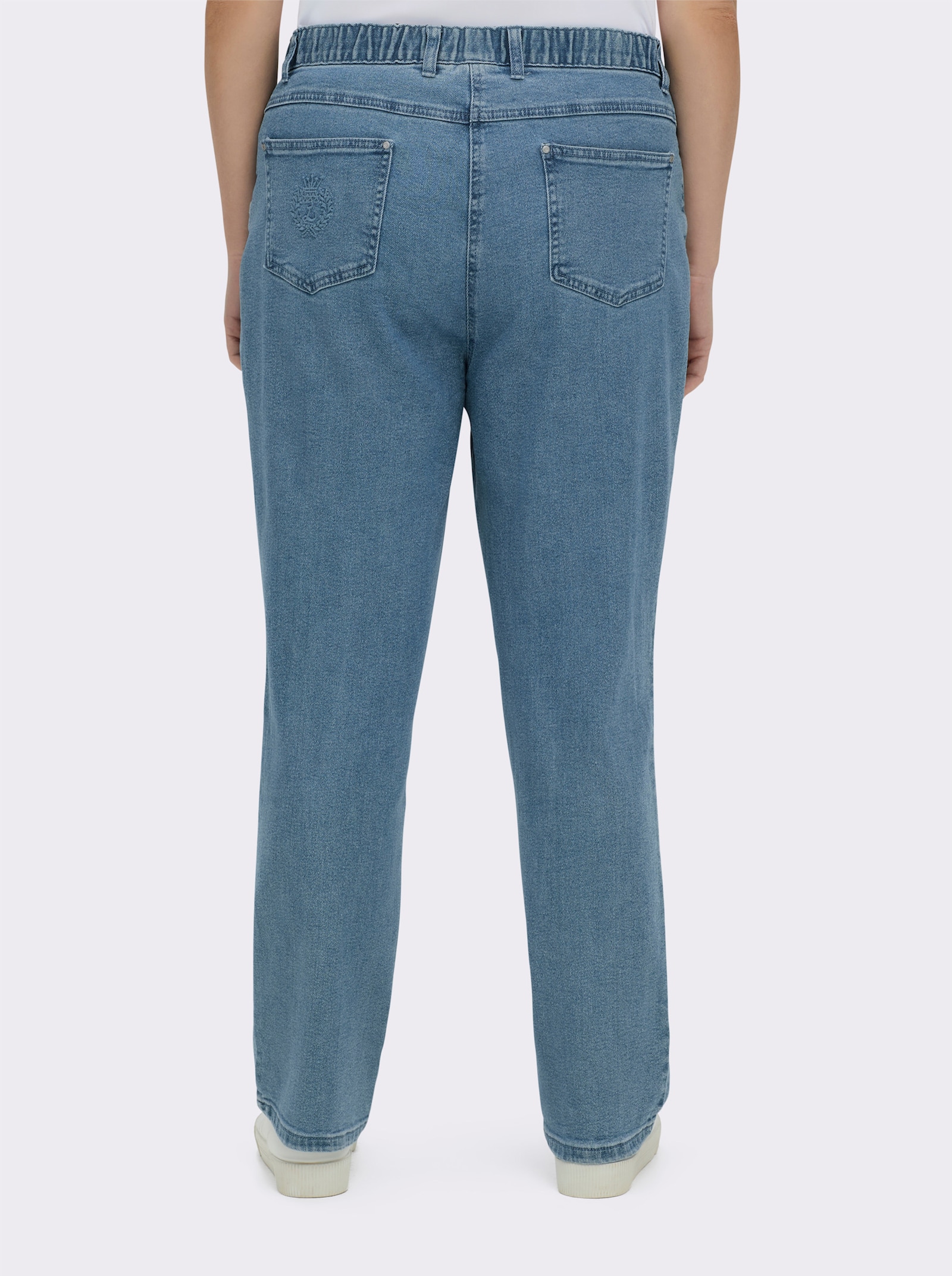 5-Pocket-Jeans mit innenliegendem Dehnbund - blue-bleached