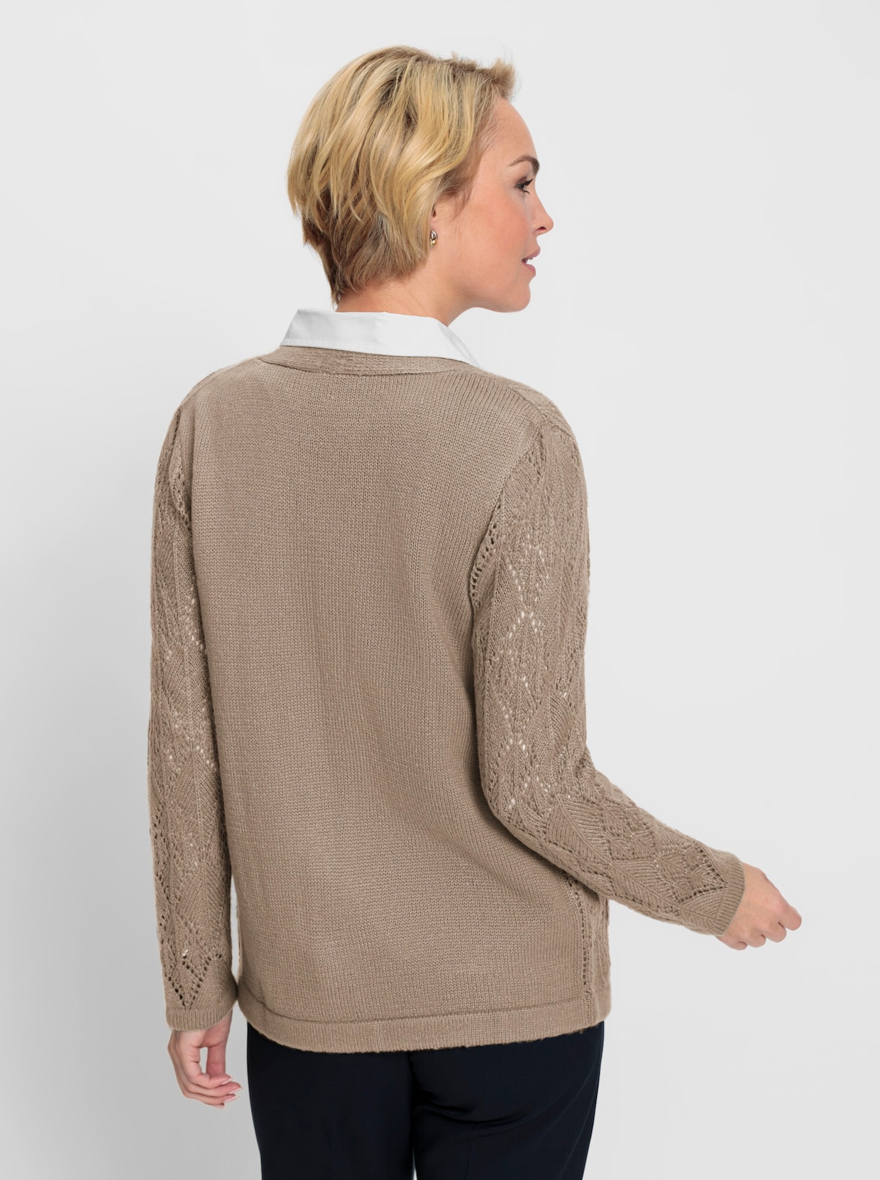 Strickjacke - sesam