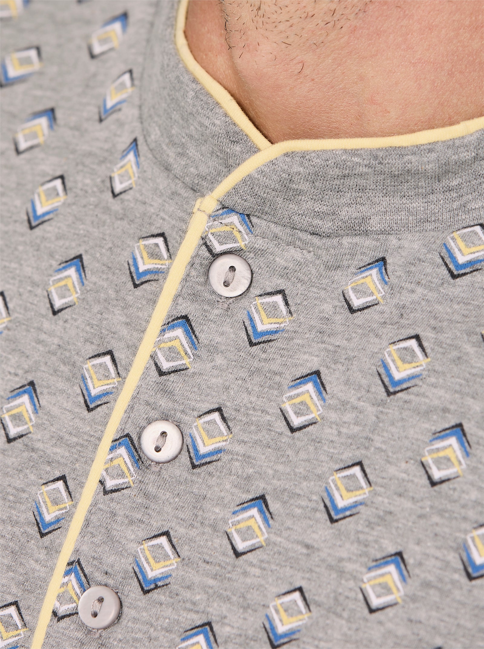 wäschepur men Shorty - grau-meliert-anthrazit-bedruckt