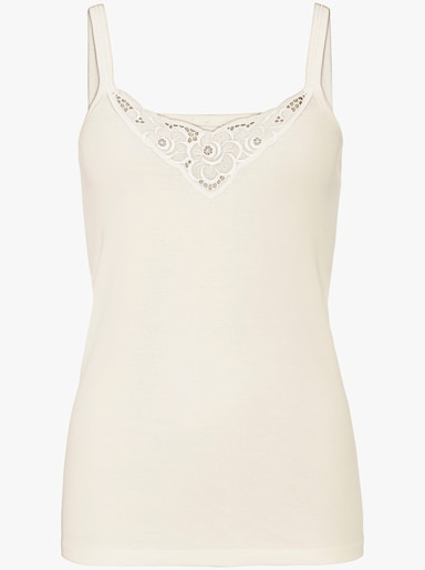 wäschepur Hemd met batistmotief - wit + apricot + champagne