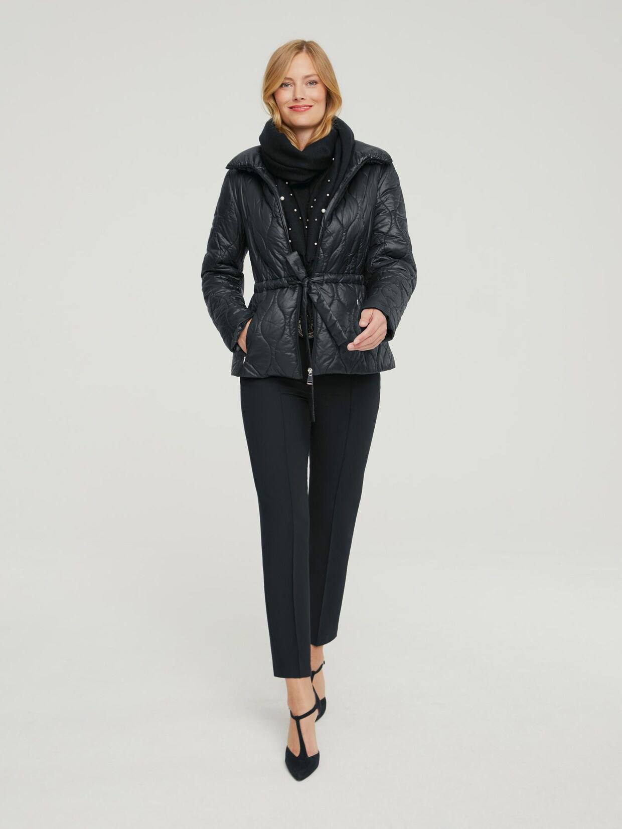 Ashley Brooke Steppjacke - schwarz