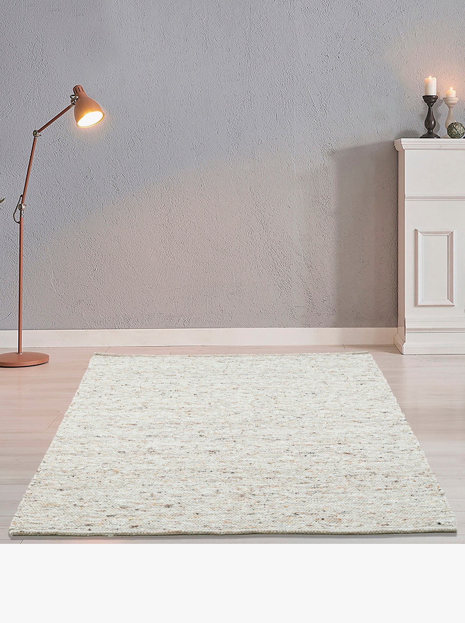 Theko Handwebteppich - sand-meliert