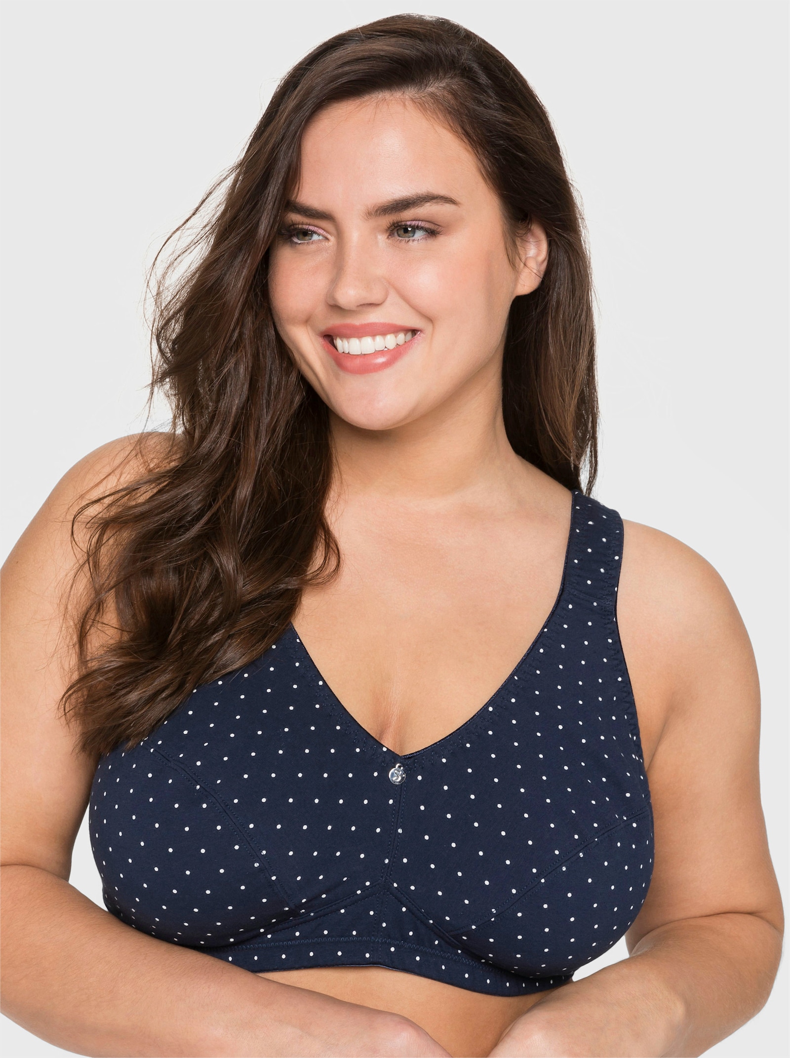 sheego Entlastungs-BH ohne Bügel im Doppelpack - marine