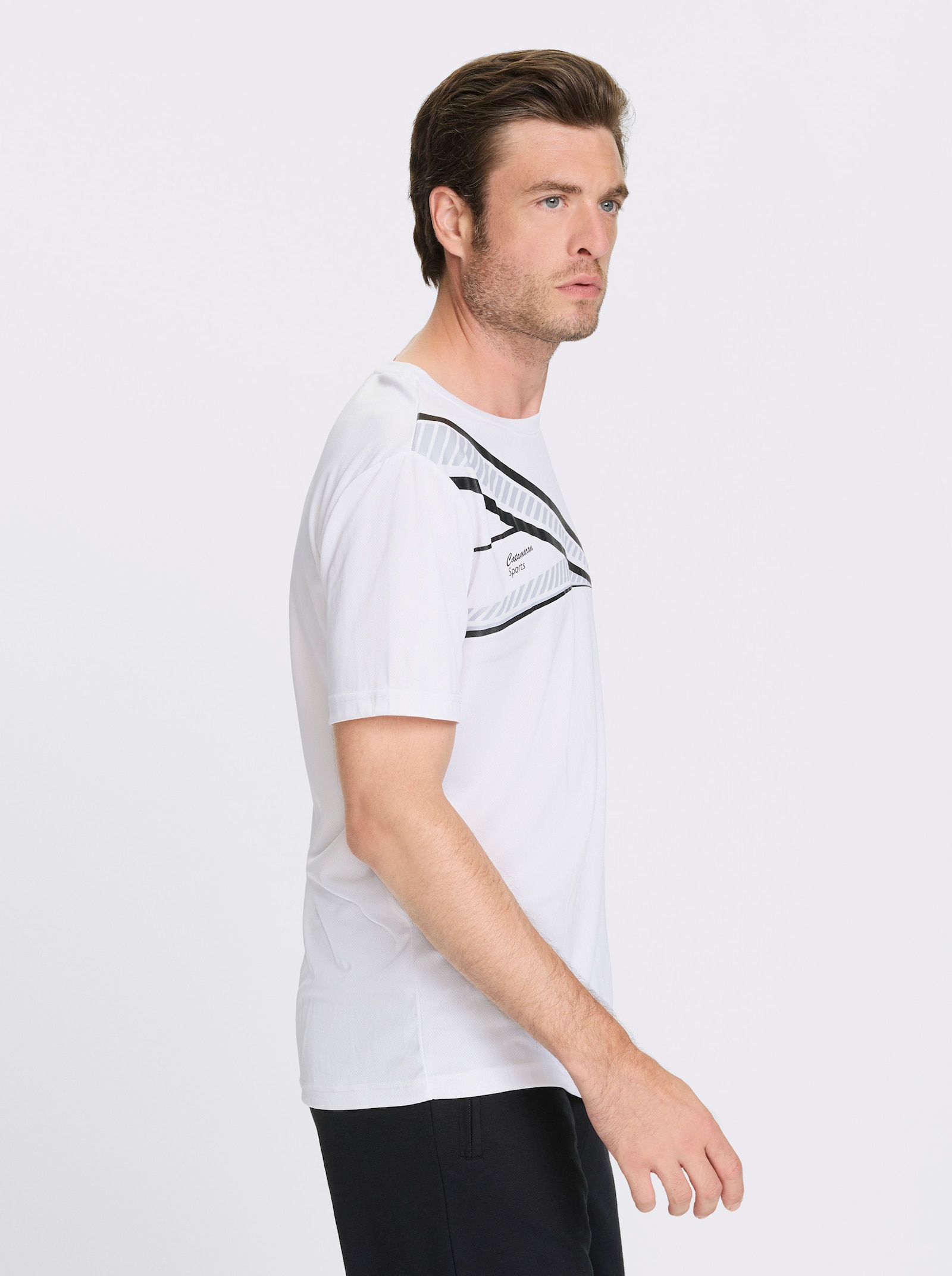 Catamaran Sports Funktionsshirt mit atmungsaktiver Wabenstruktur - weiß