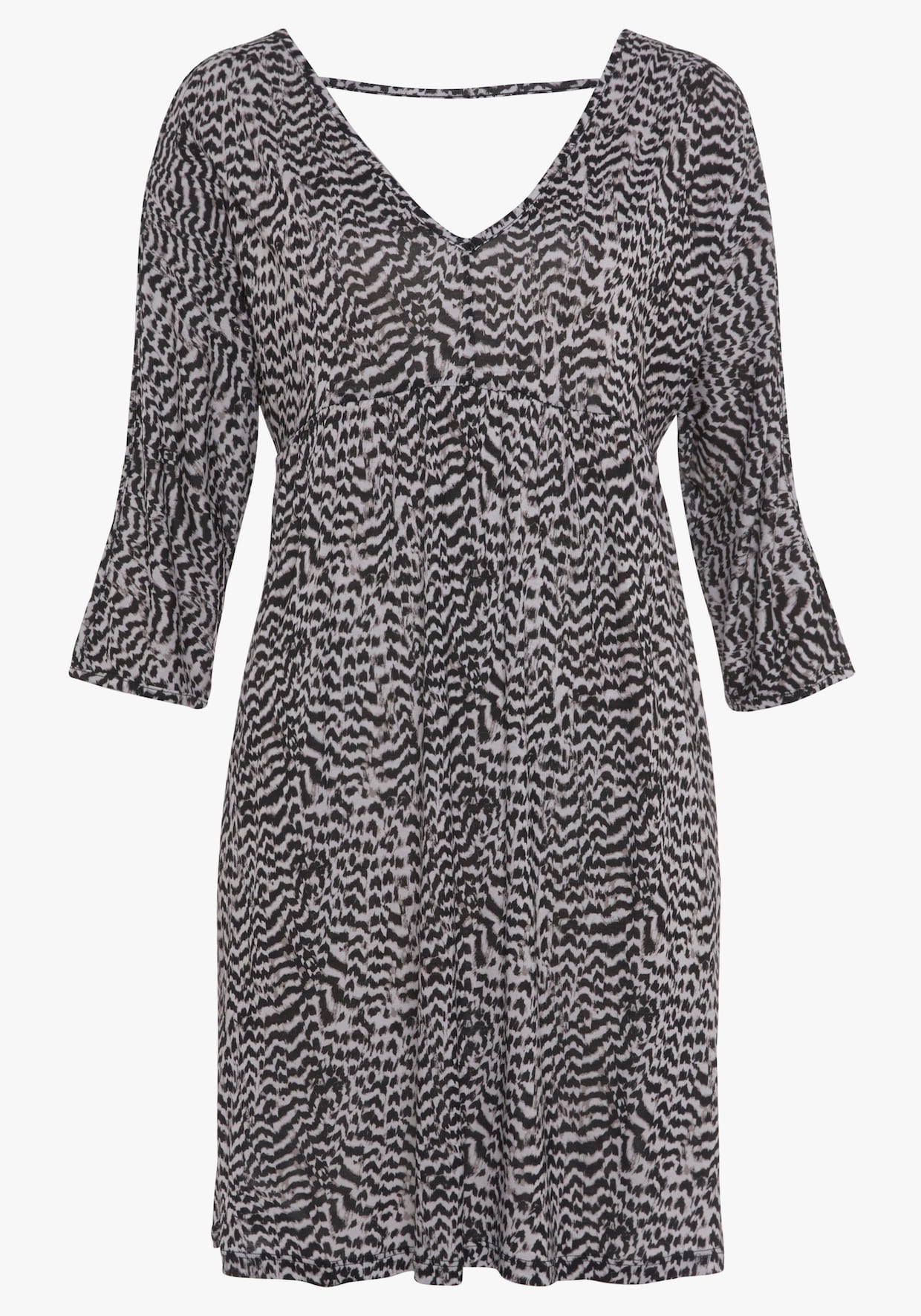 Vivance Robe en jersey - noir-blanc imprimé