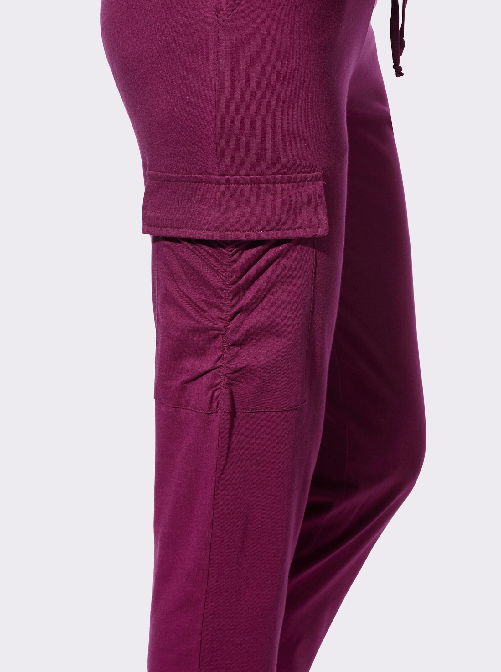 7/8-Hose mit aufgesetzter Pattentasche - malve