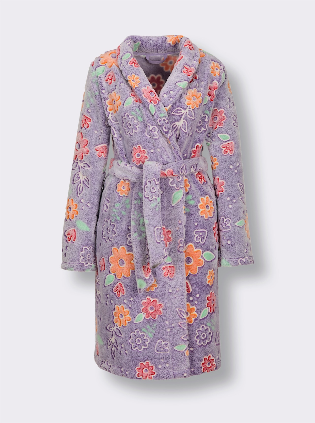 feel good Bademantel - lavendel-koralle