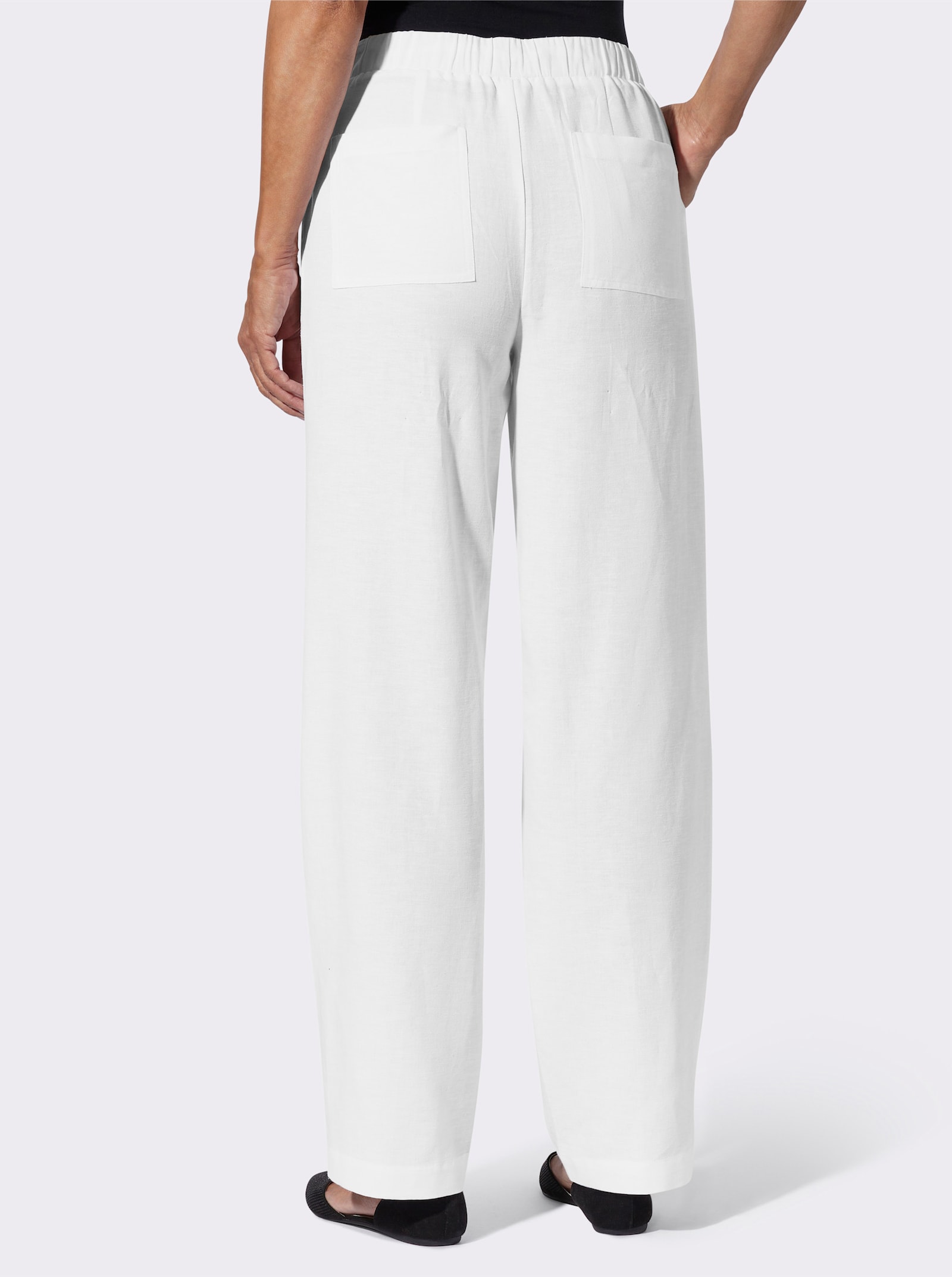 Schlupfhose mit Bindeband - weiss