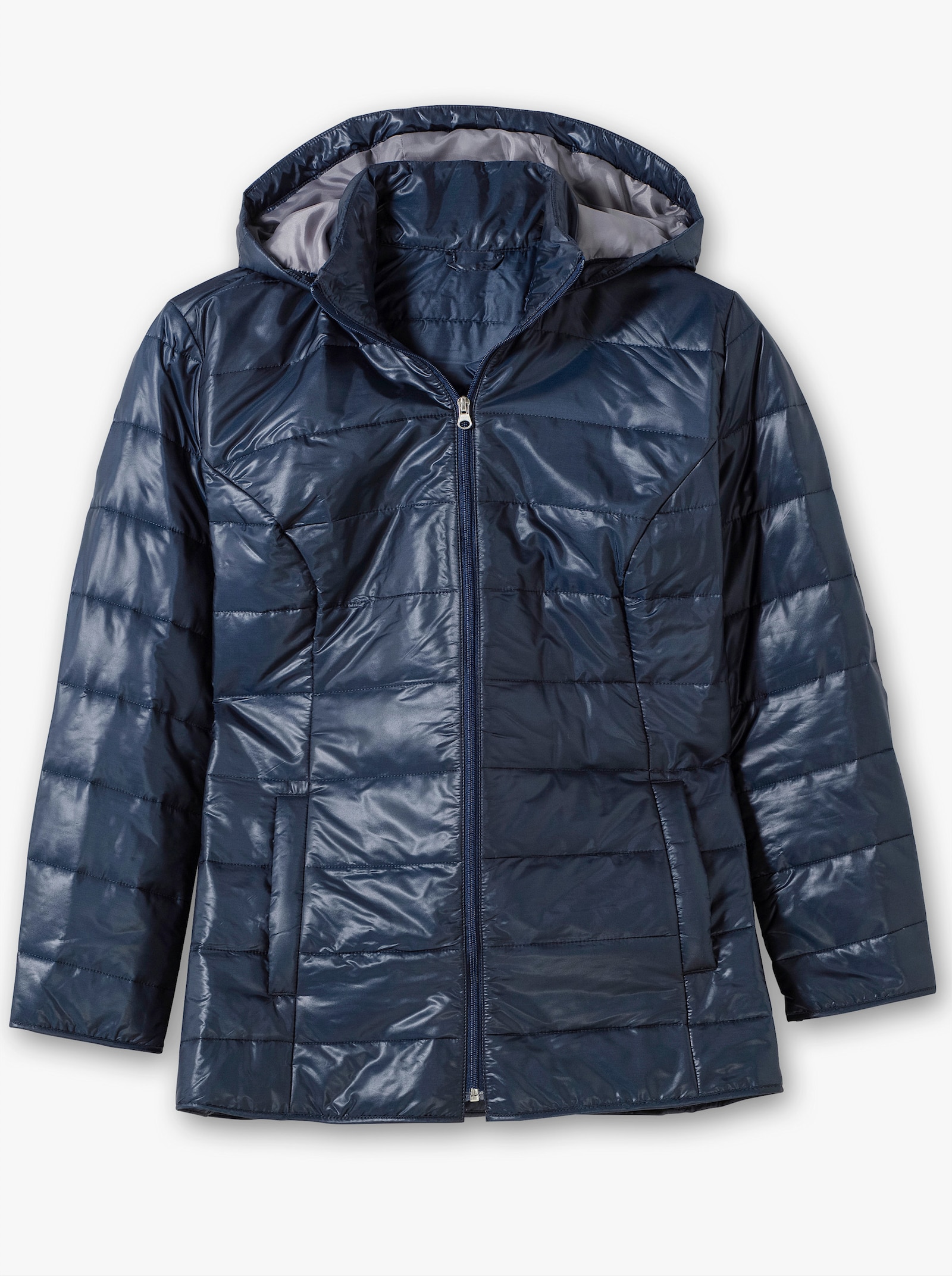 Steppjacke mit Kapuze, wärmend - marine