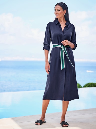 heine Hemdblusenkleid - marine