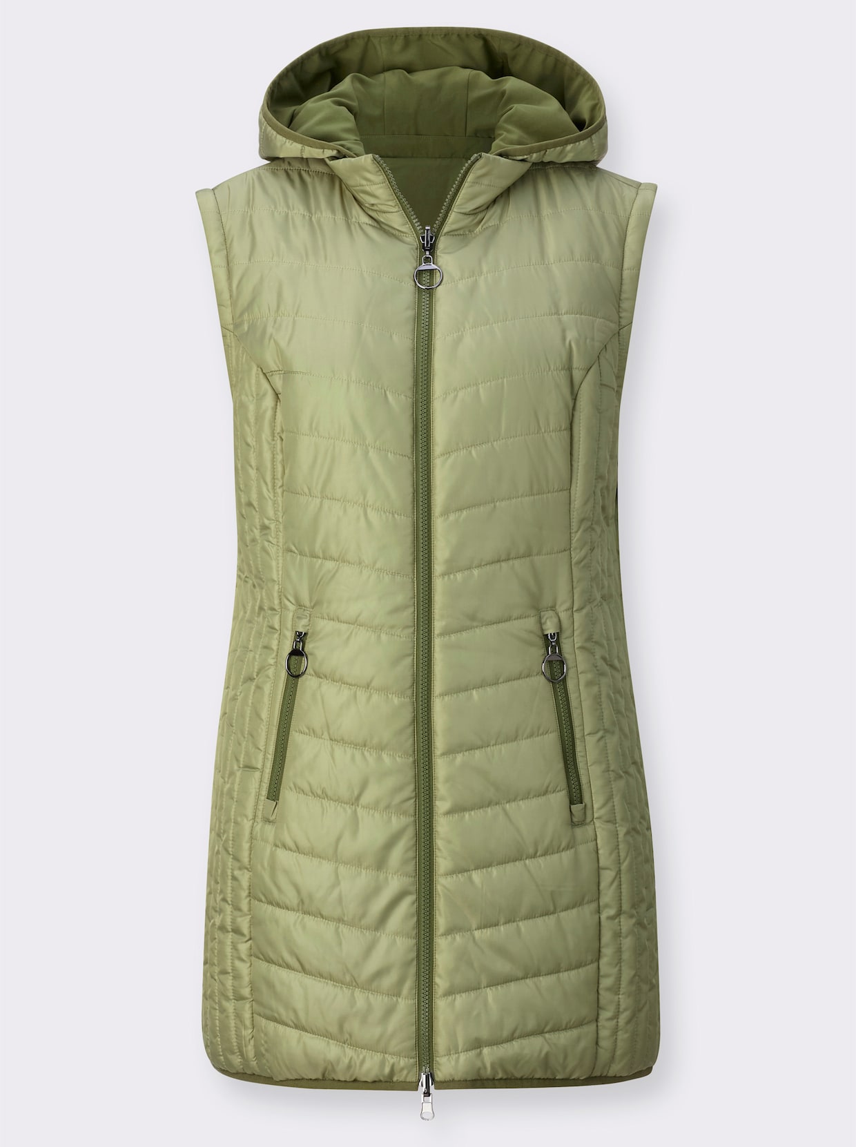 Veste longue - vert roseau