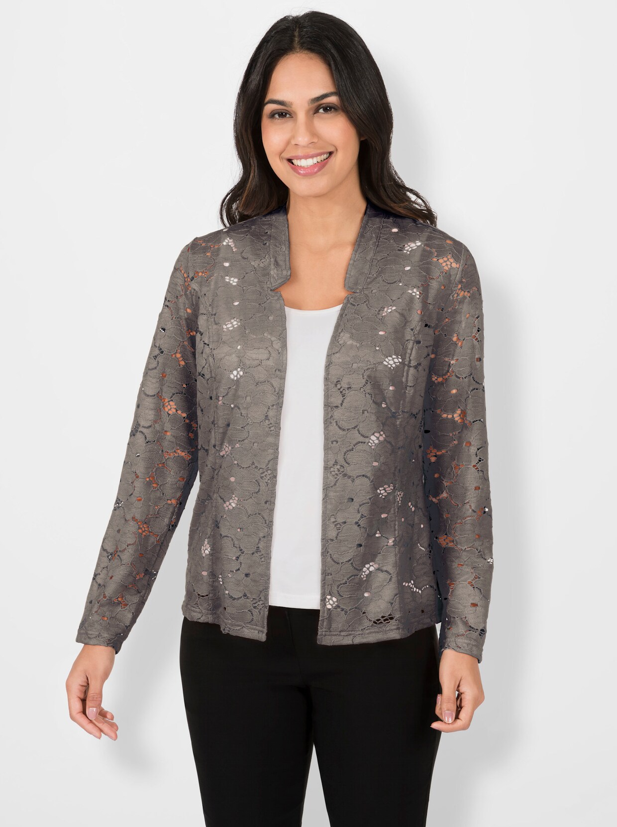 Blusenblazer - taupe