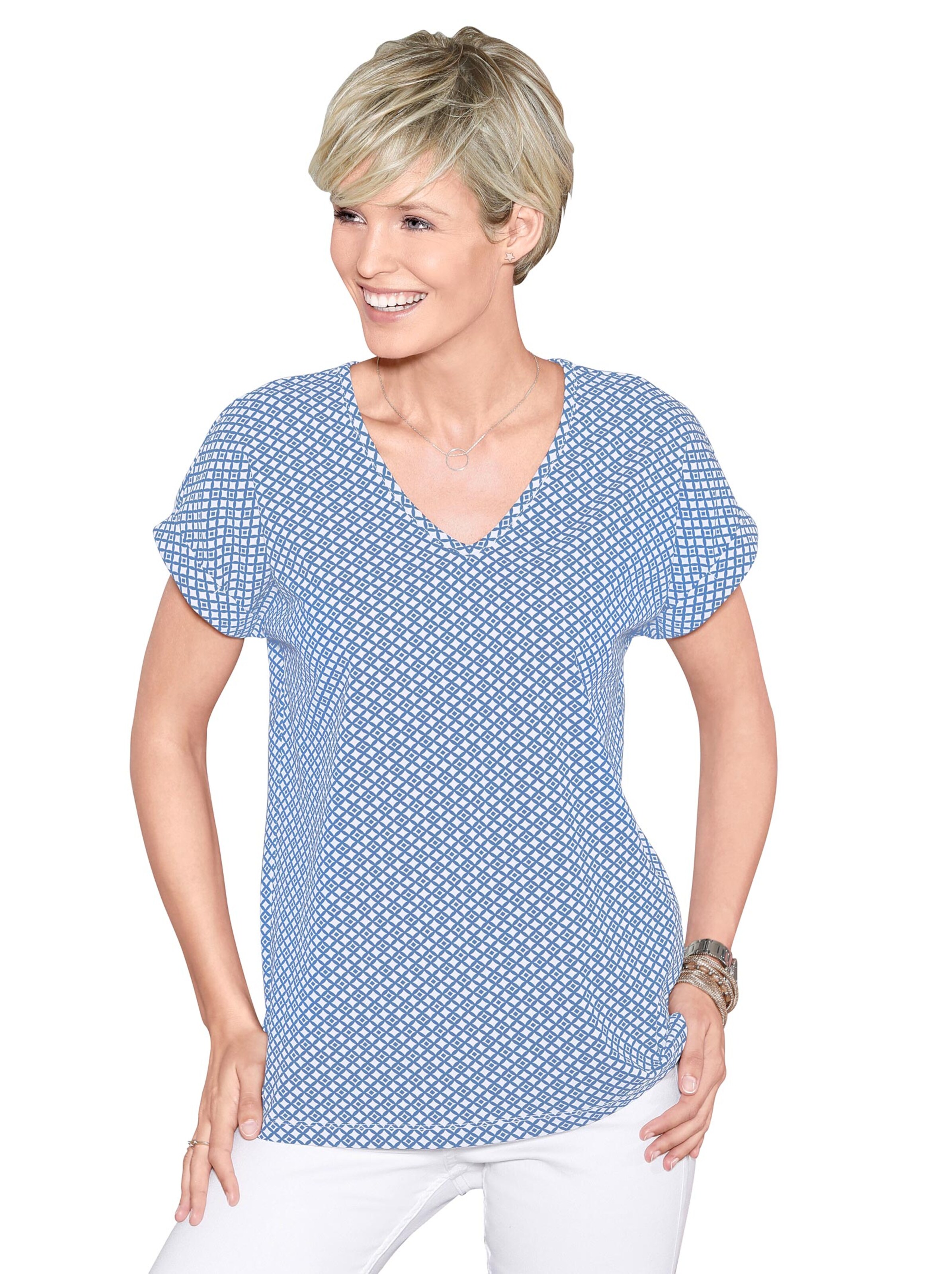 Shirt - hellblau-bedruckt