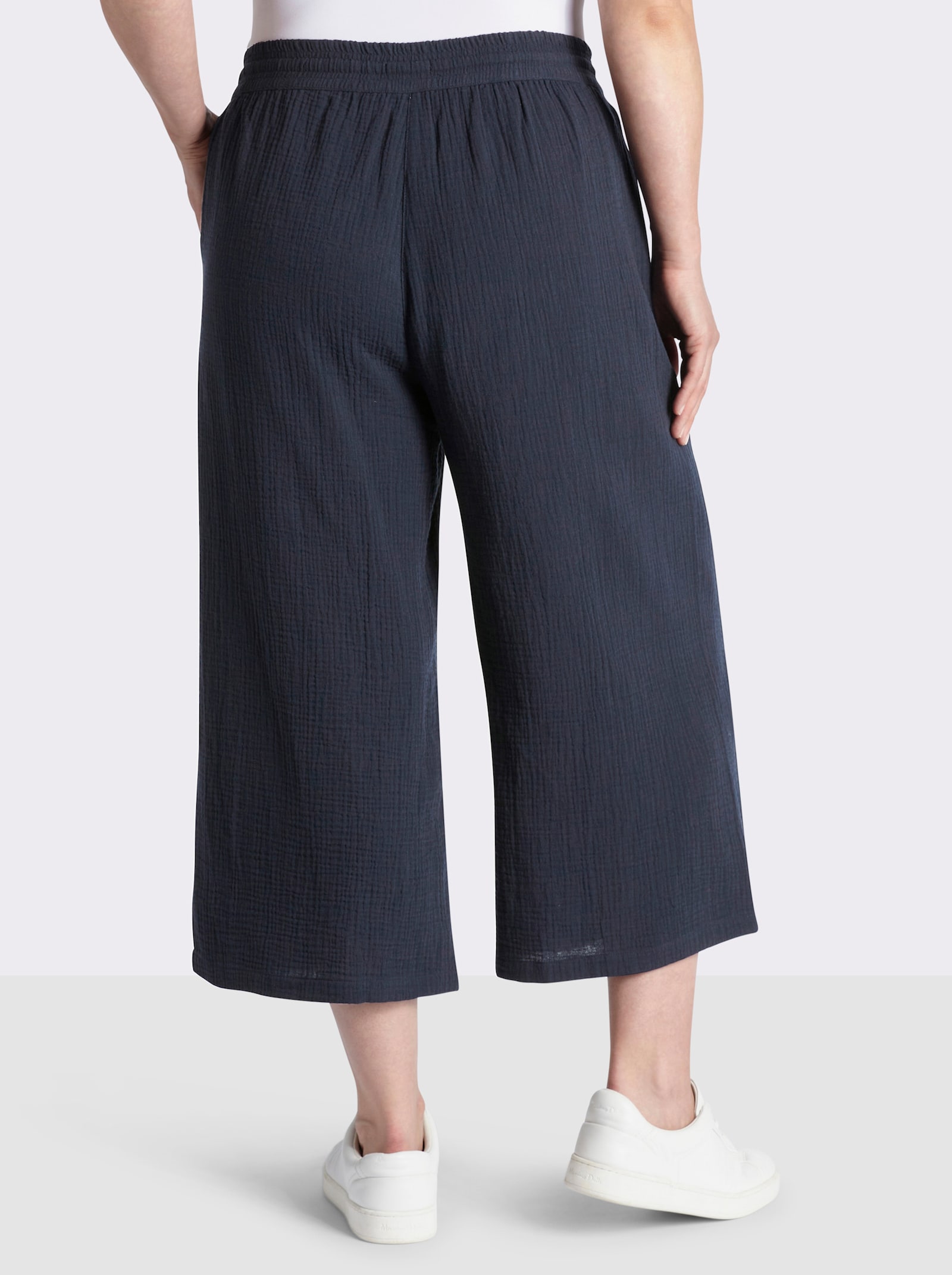 sheego 3/4-Hose in Schlupfform - tiefblau