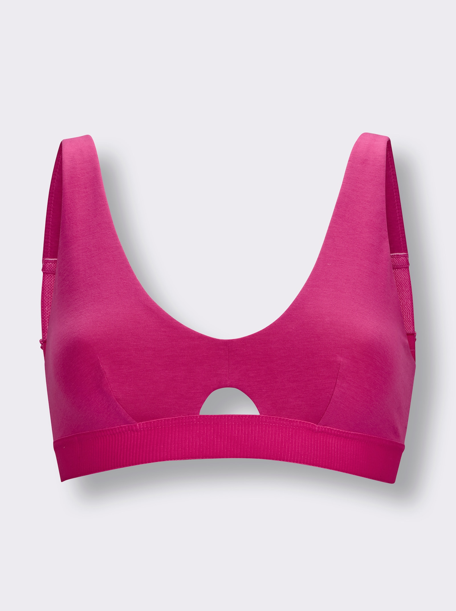 Naturana Schalen-BH ohne Bügel mit Entlastungsträgern - pink