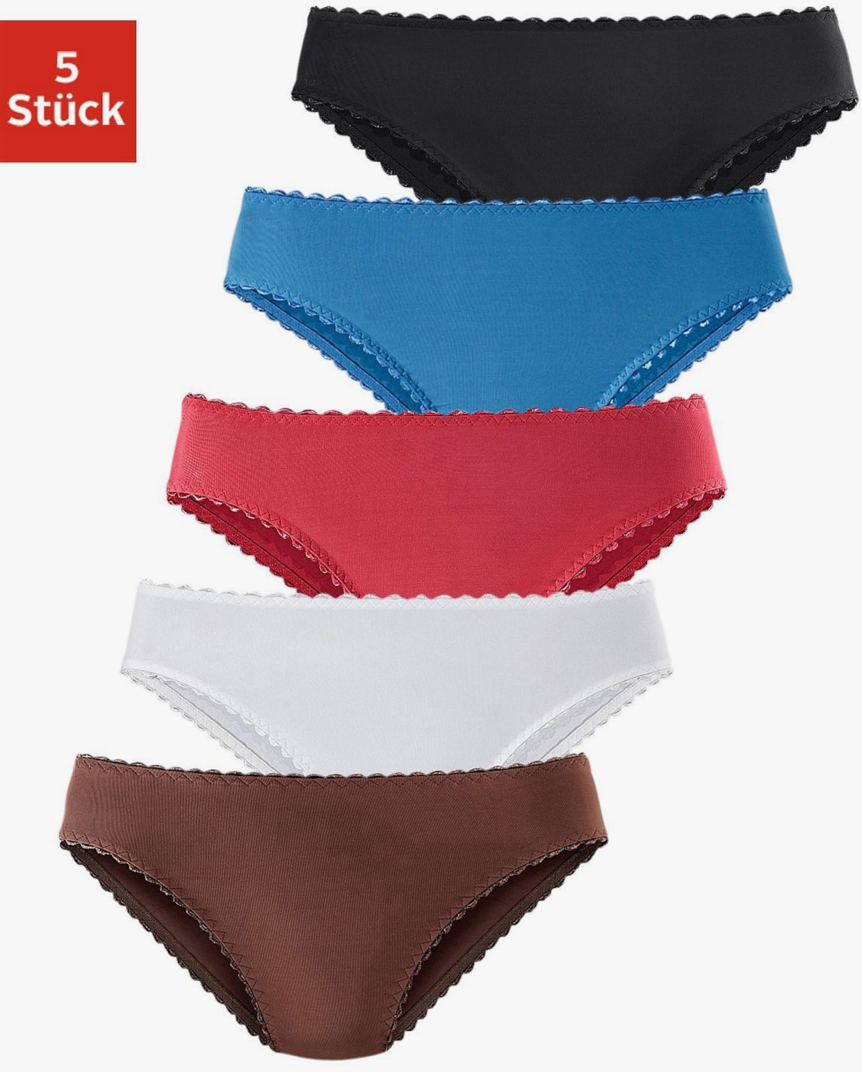 petite fleur Slips jazz - marron, blanc, rouge, bleu clair, noir