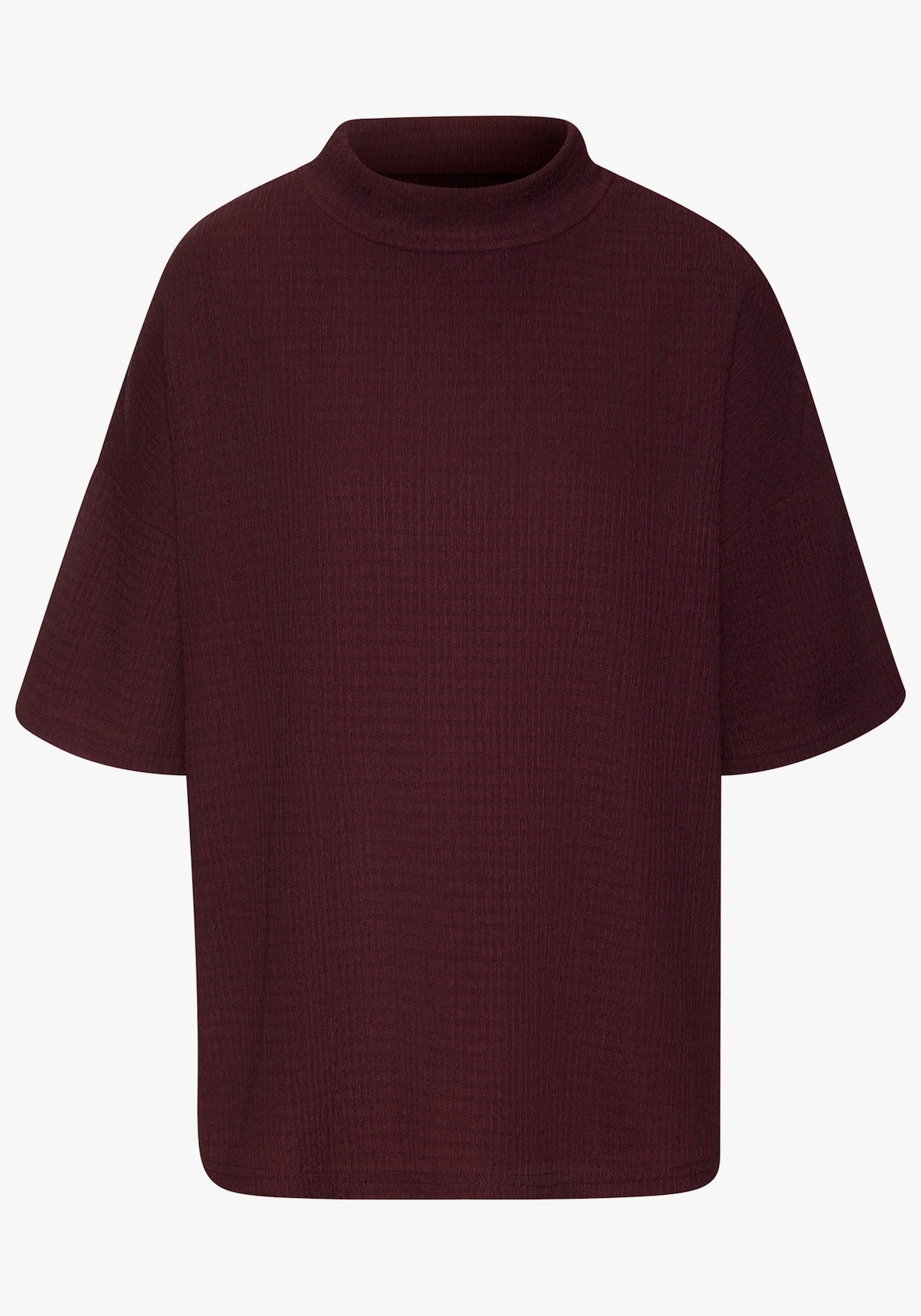 LASCANA Kurzarmshirt - aubergine, schwarz