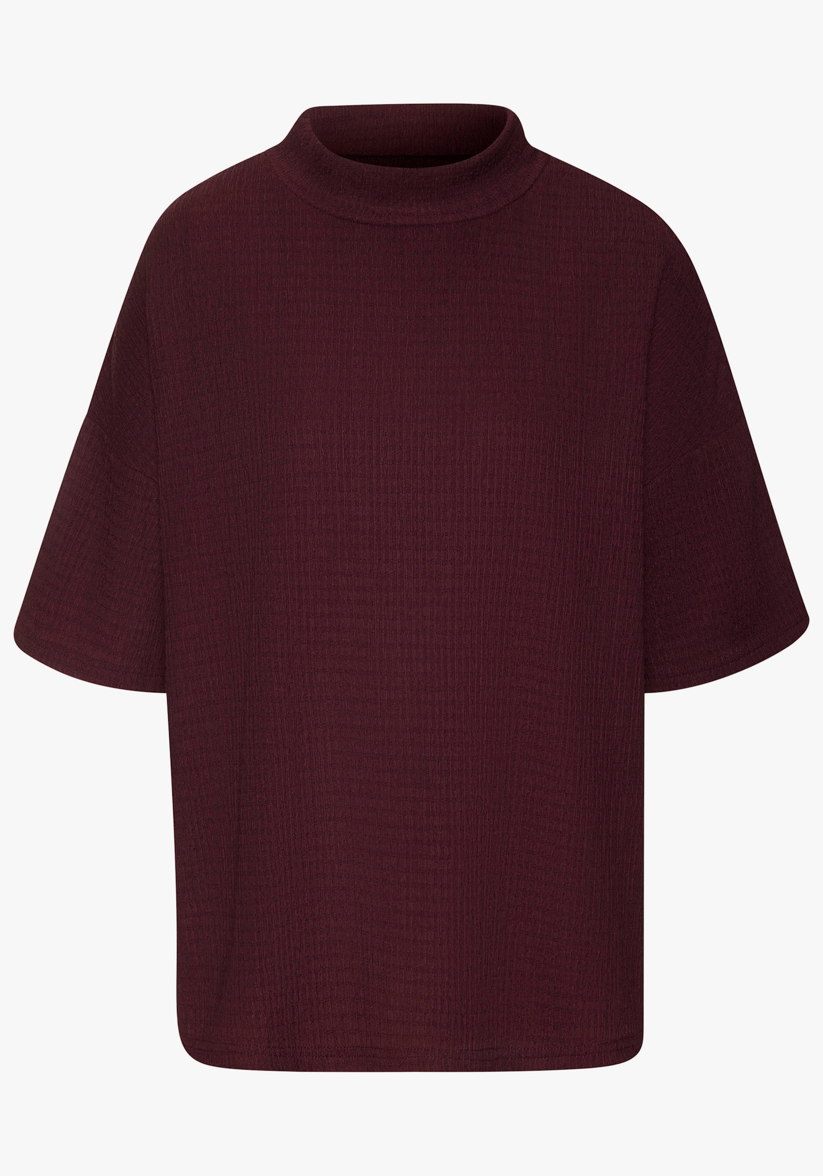 LASCANA Shirt met korte mouwen - aubergine, zwart