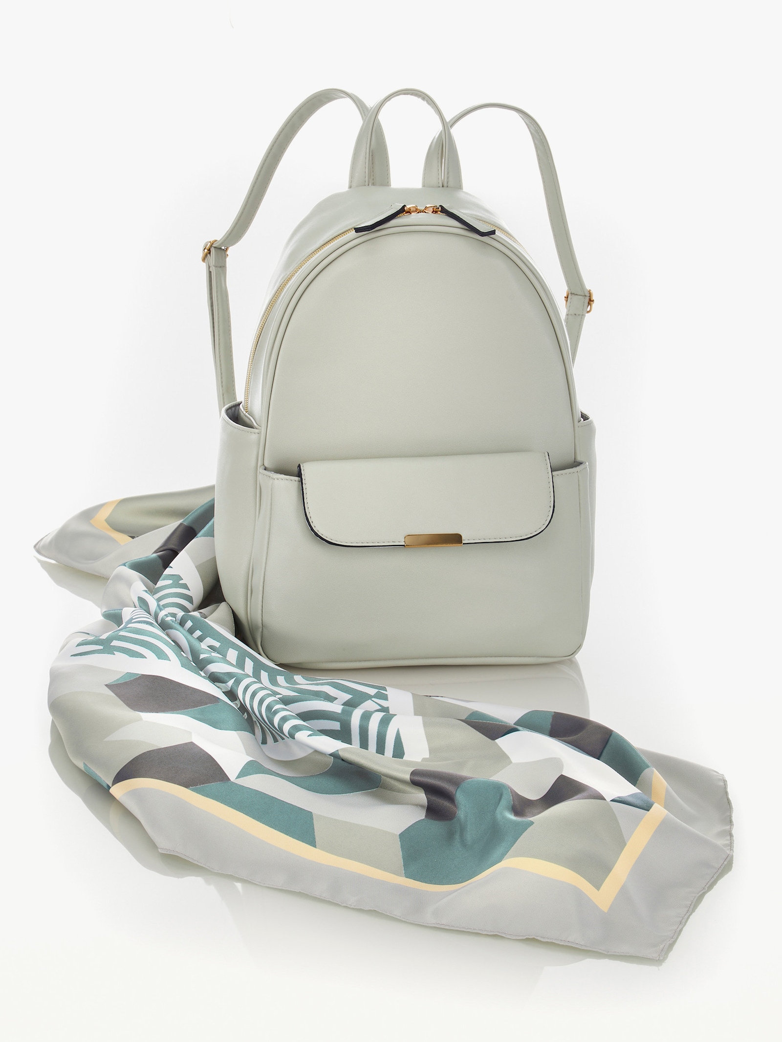 Rucksack mit Tuch - grün