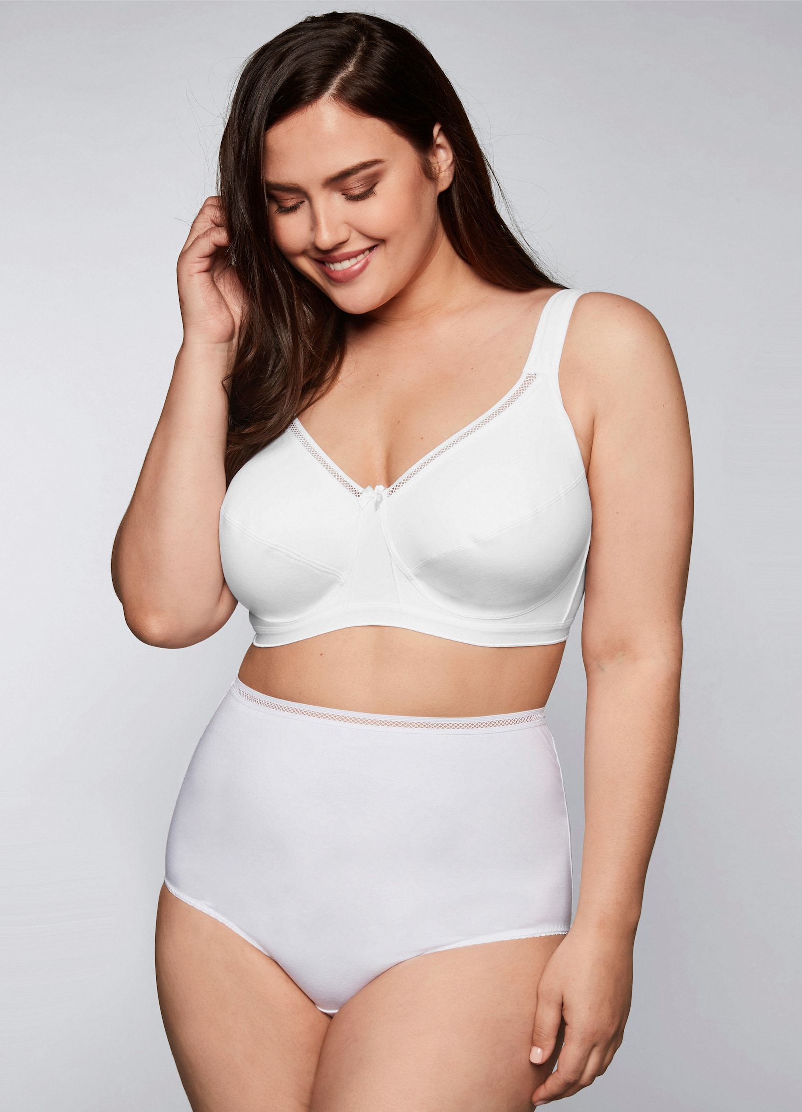 sheego BH ohne Bügel im Doppelpack - weiß