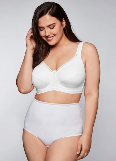 sheego BH ohne Bügel im Doppelpack - weiß