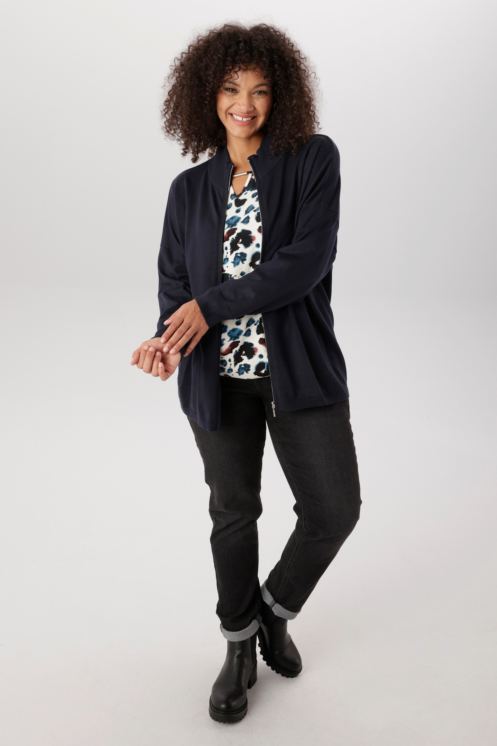 Aniston PLUS Strickjacke - marine