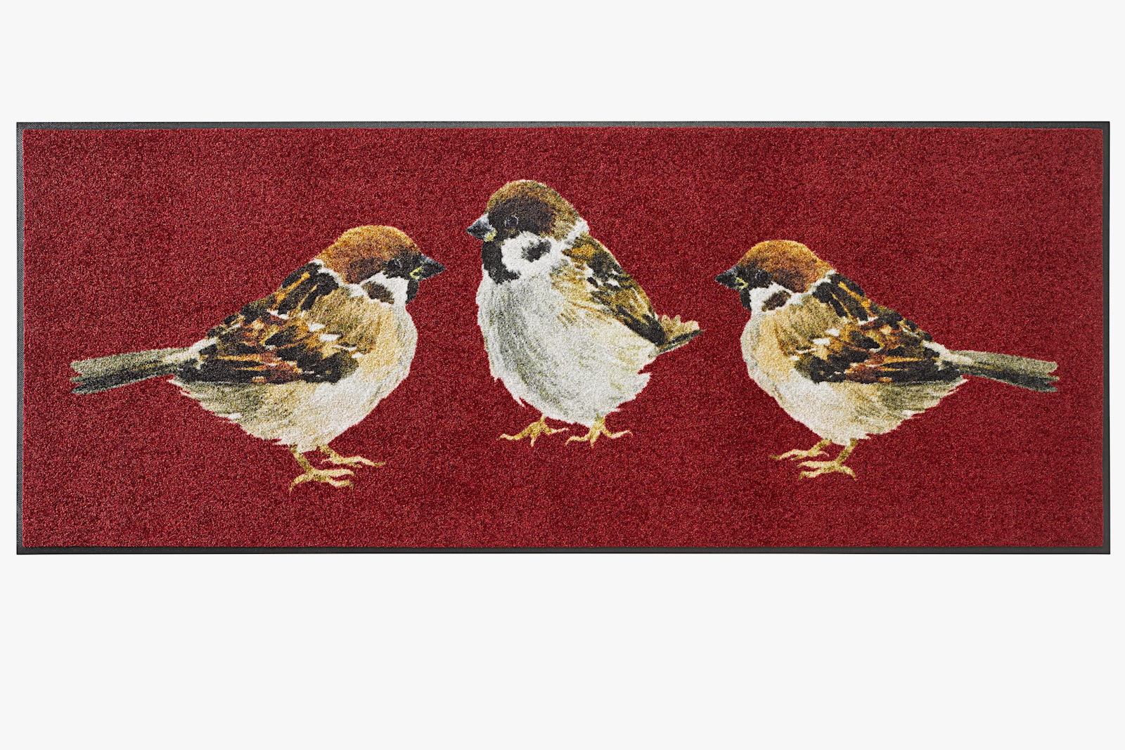 wash+dry by Kleen-Tex Voetmat - donkerrood