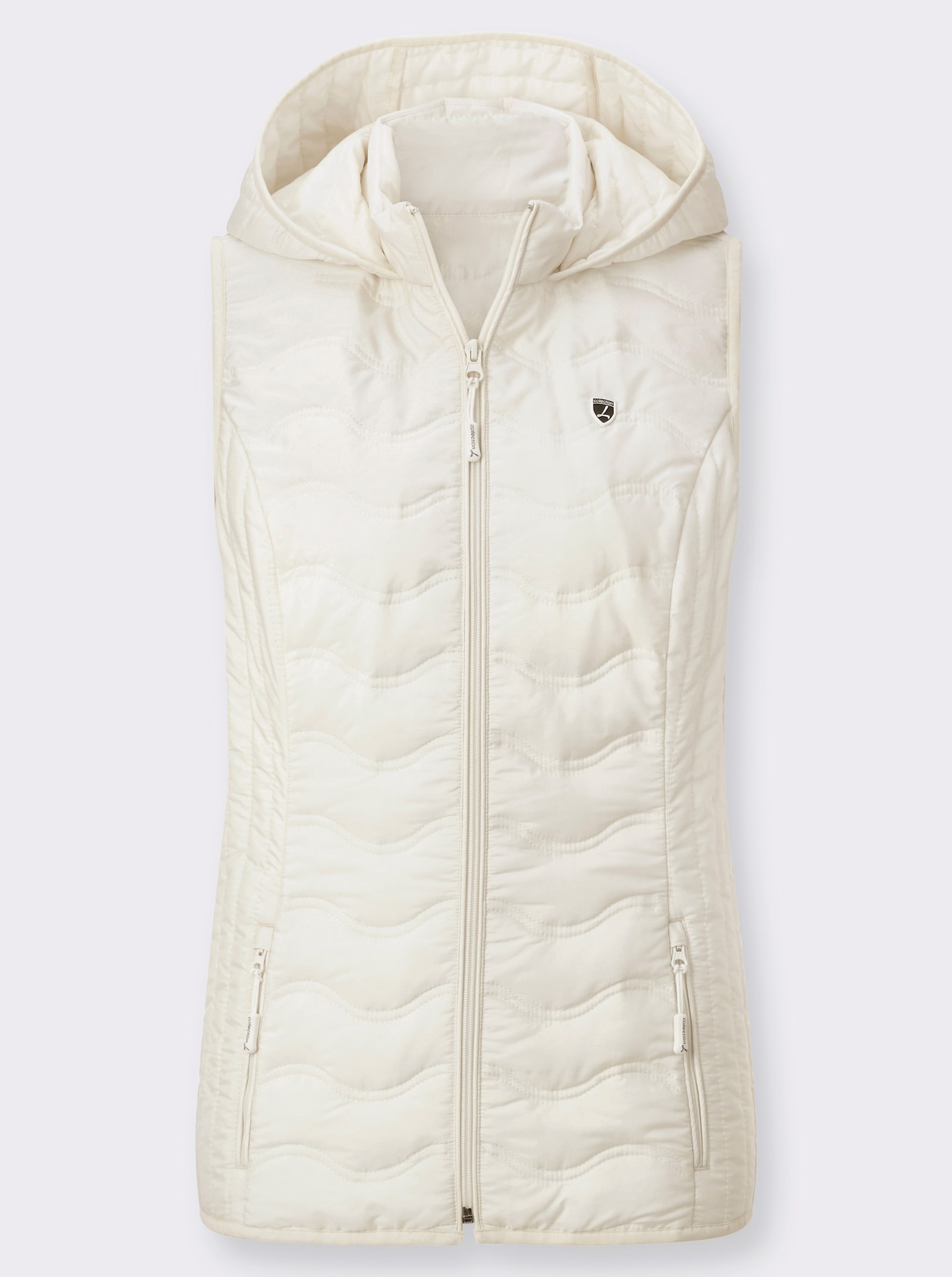 Steppweste mit verschiedener Steppung - ecru