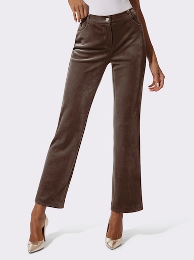 Samthose in weicher Qualität - schoko