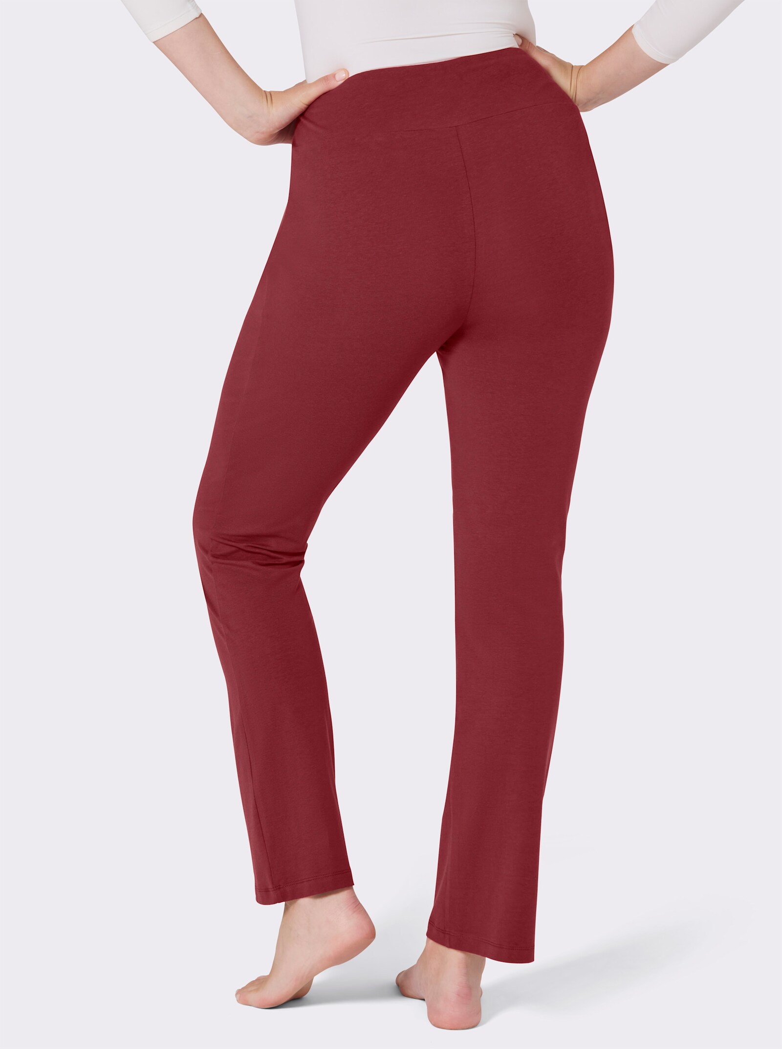 feel good Dehnbund-Hose mit Stretch - dunkelrot