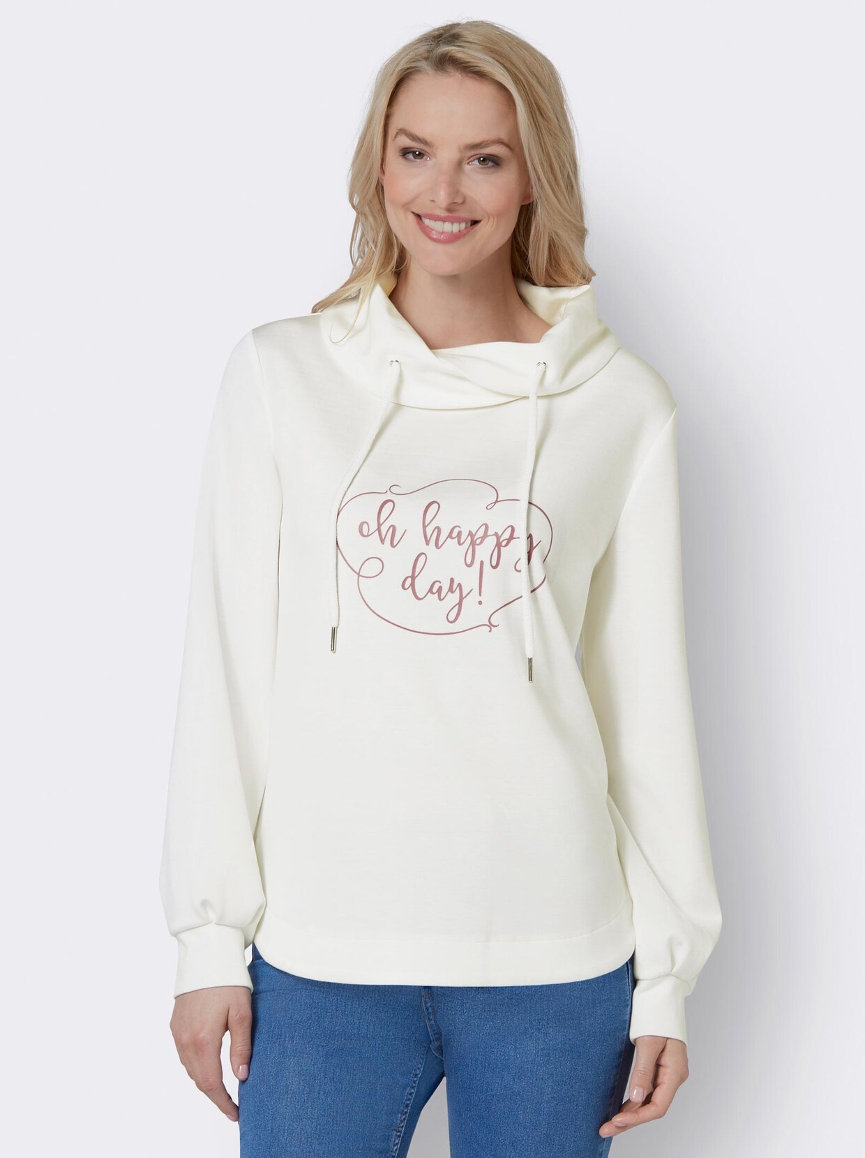 Sweatshirt - ecru