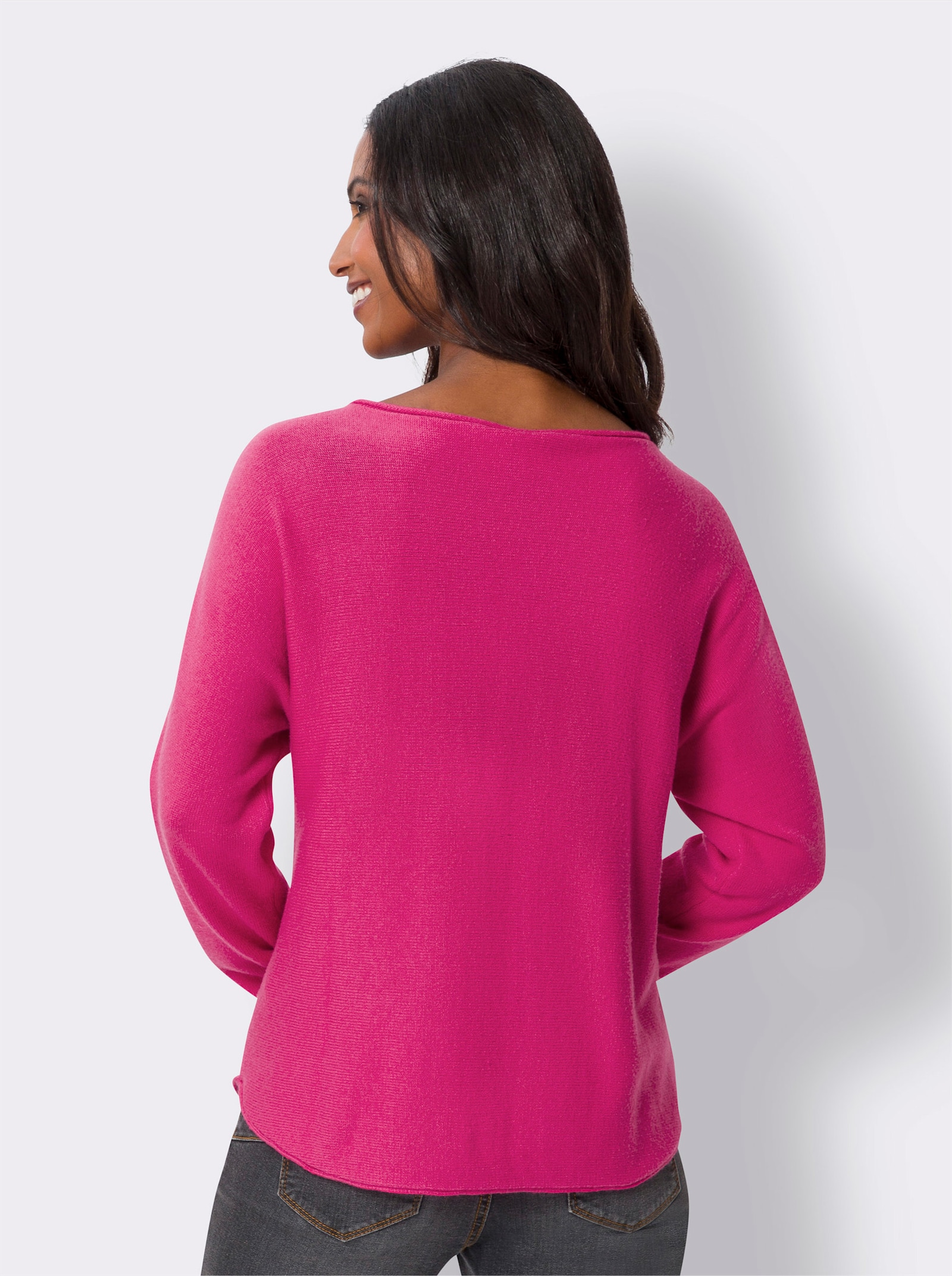 heine Pullover mit Folienprint - pink