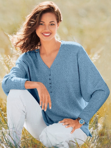 Gebreide pullover - blauw