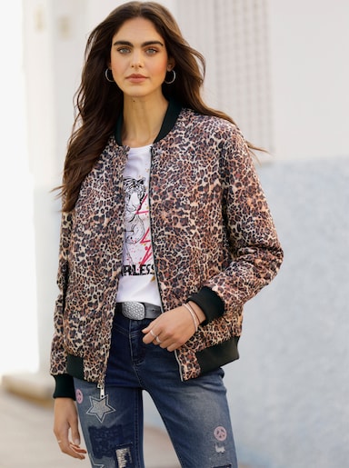 heine Wendejacke mit kurzem Stehkragen - schwarz