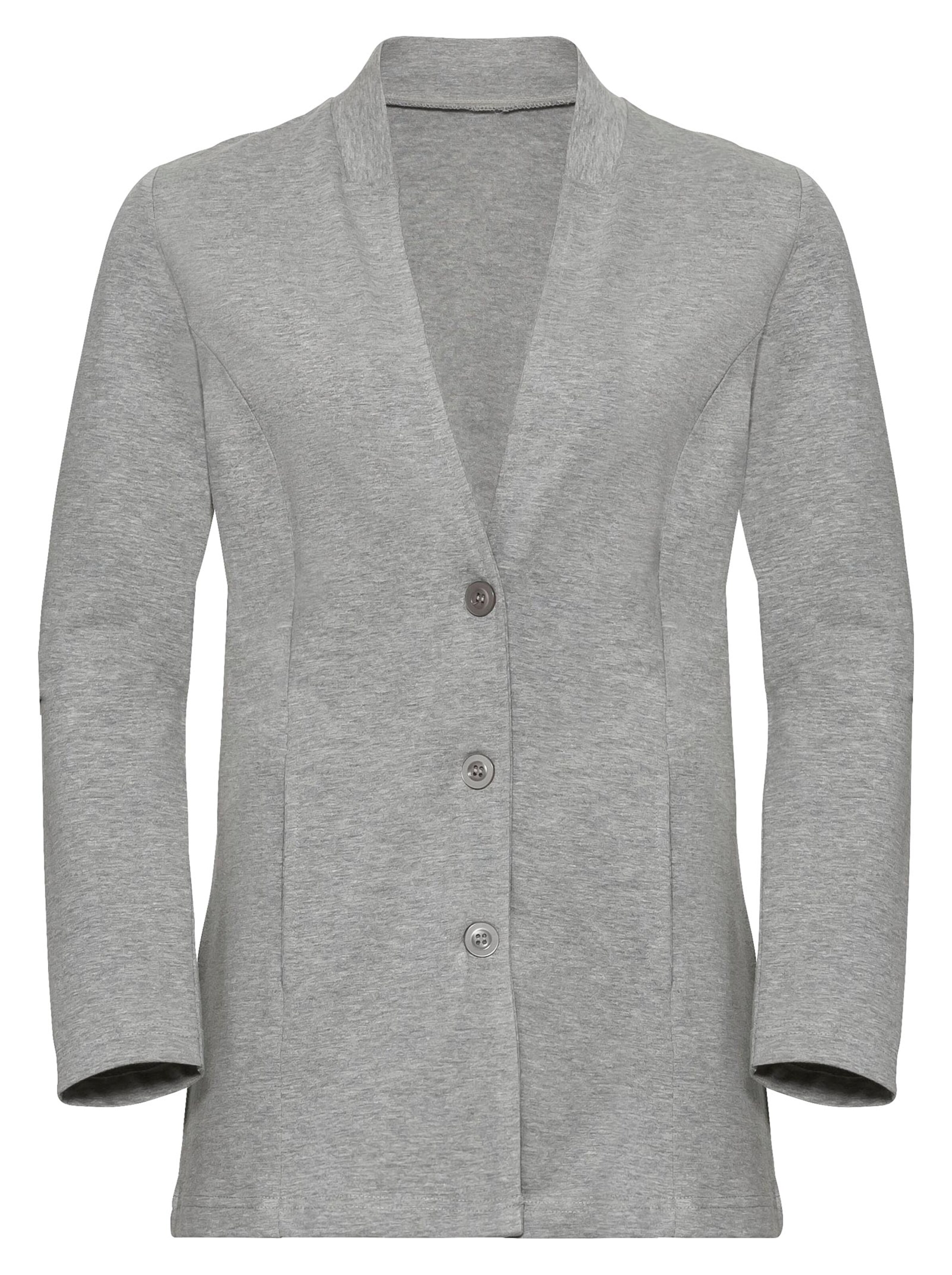 Jersey-Blazer - grau-meliert