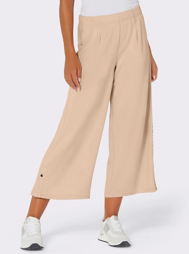 Culotte mit hohen Seitenschlitzen - elfenbein