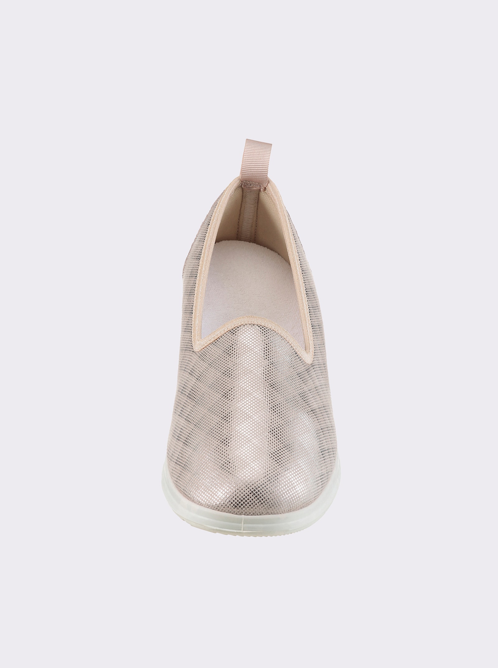 airsoft comfort+ Slipper aus Stretch-Material - beige-kariert