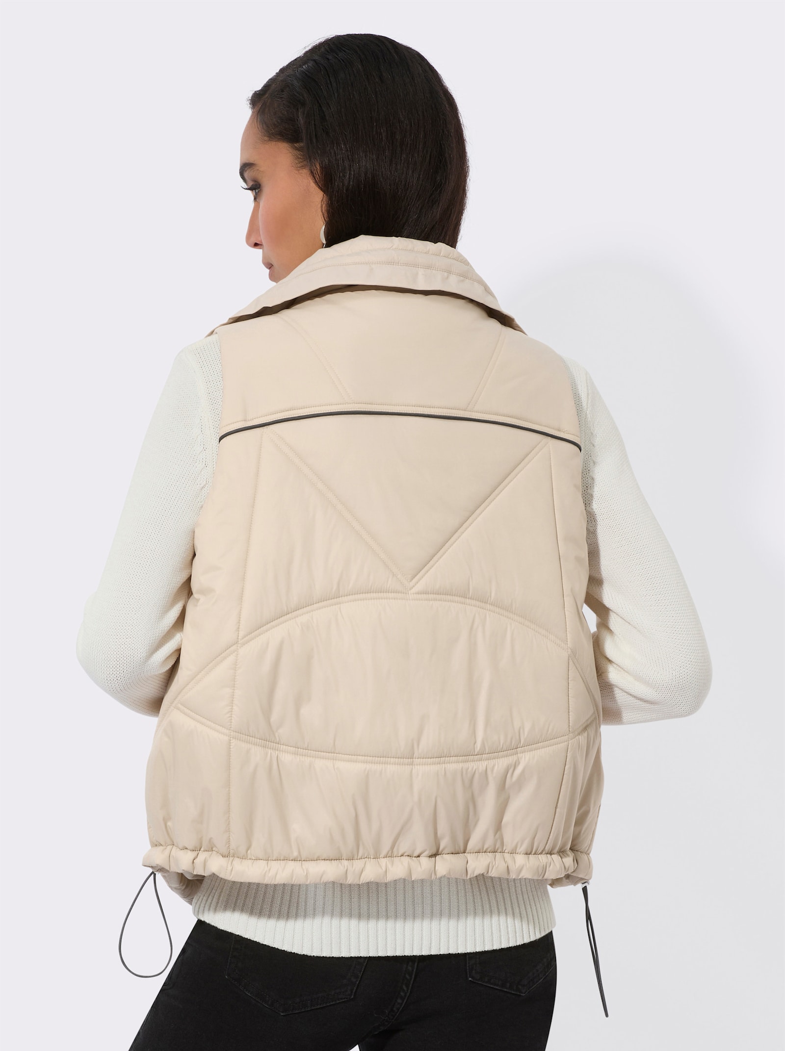 Steppweste - sand-graphit