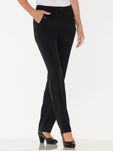 Broek met sierelement op de zakken - zwart