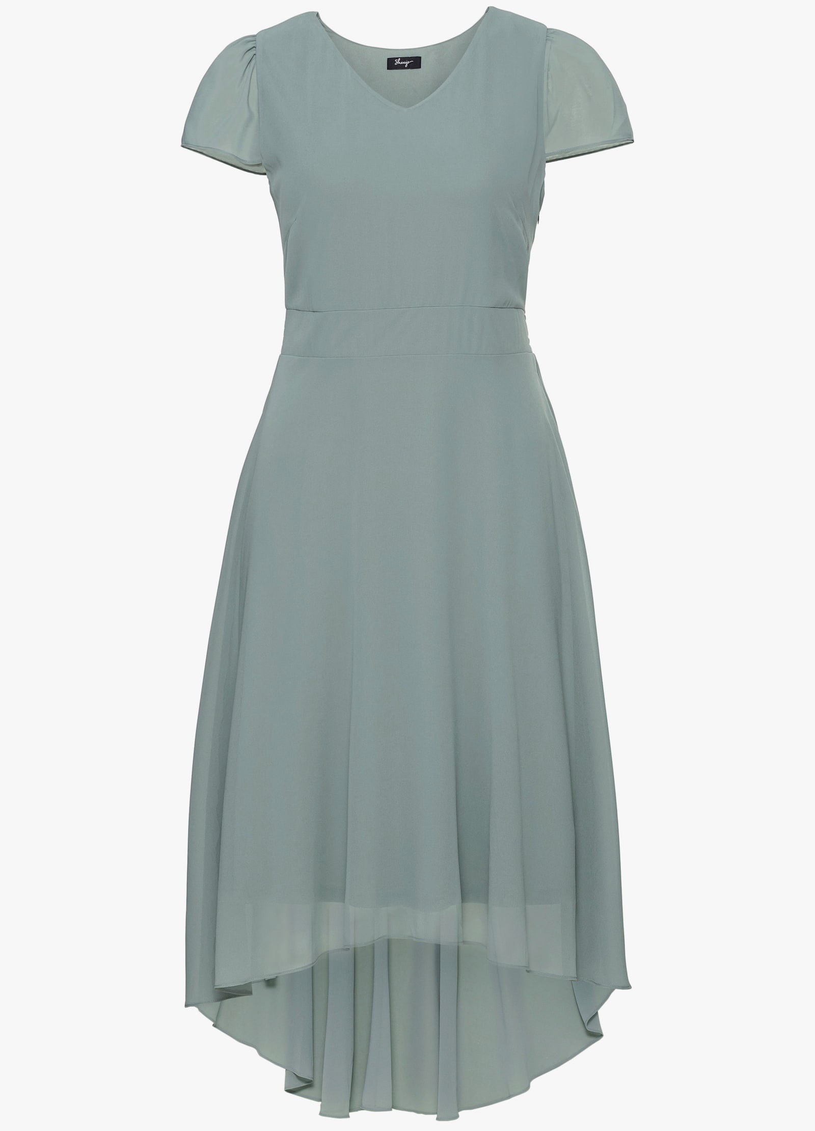 sheego Abendkleid mit Flügelärmeln - eukalyptus