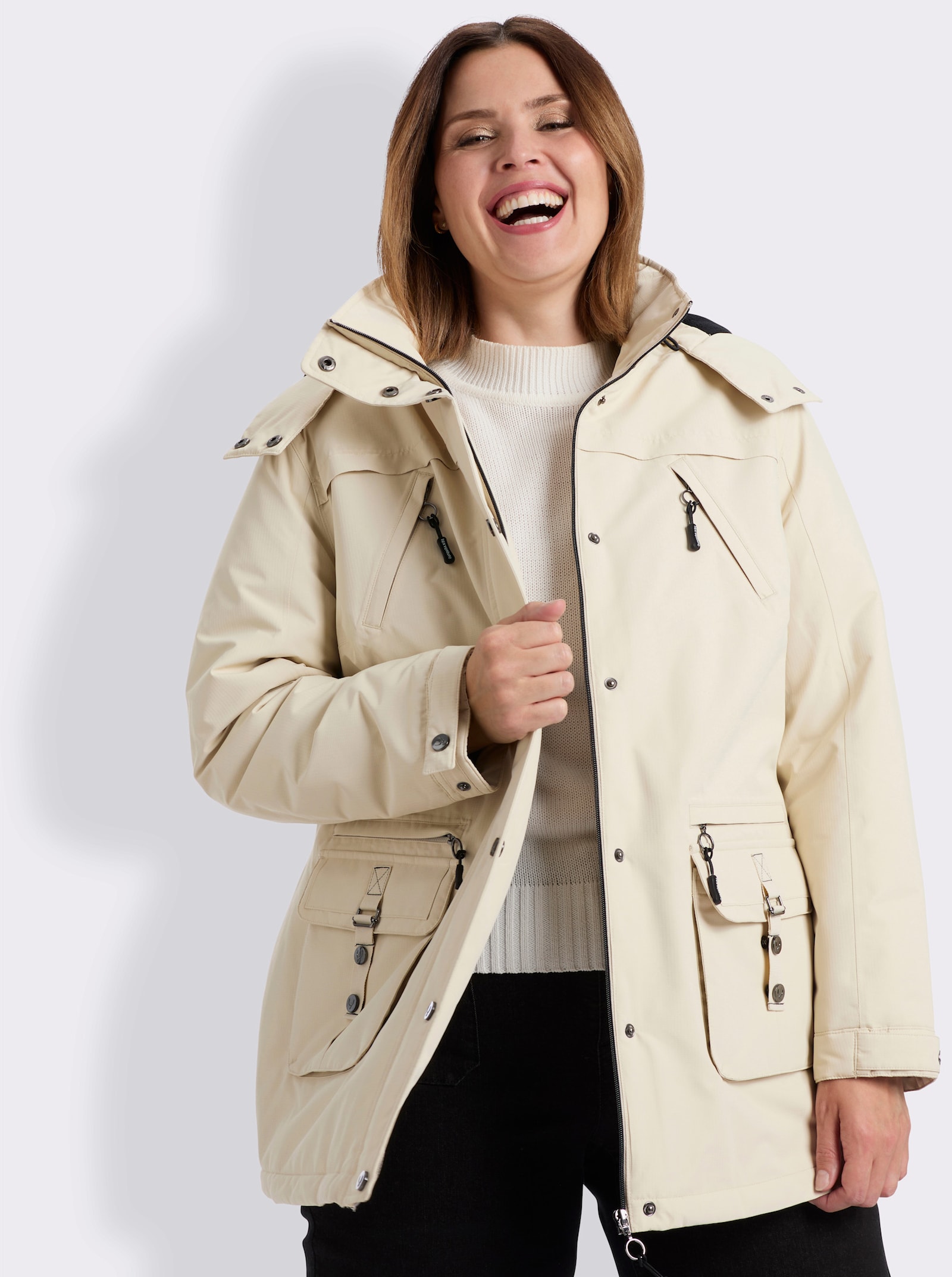 Funktionsjacke mit Texventure-Ausrüstung - sand