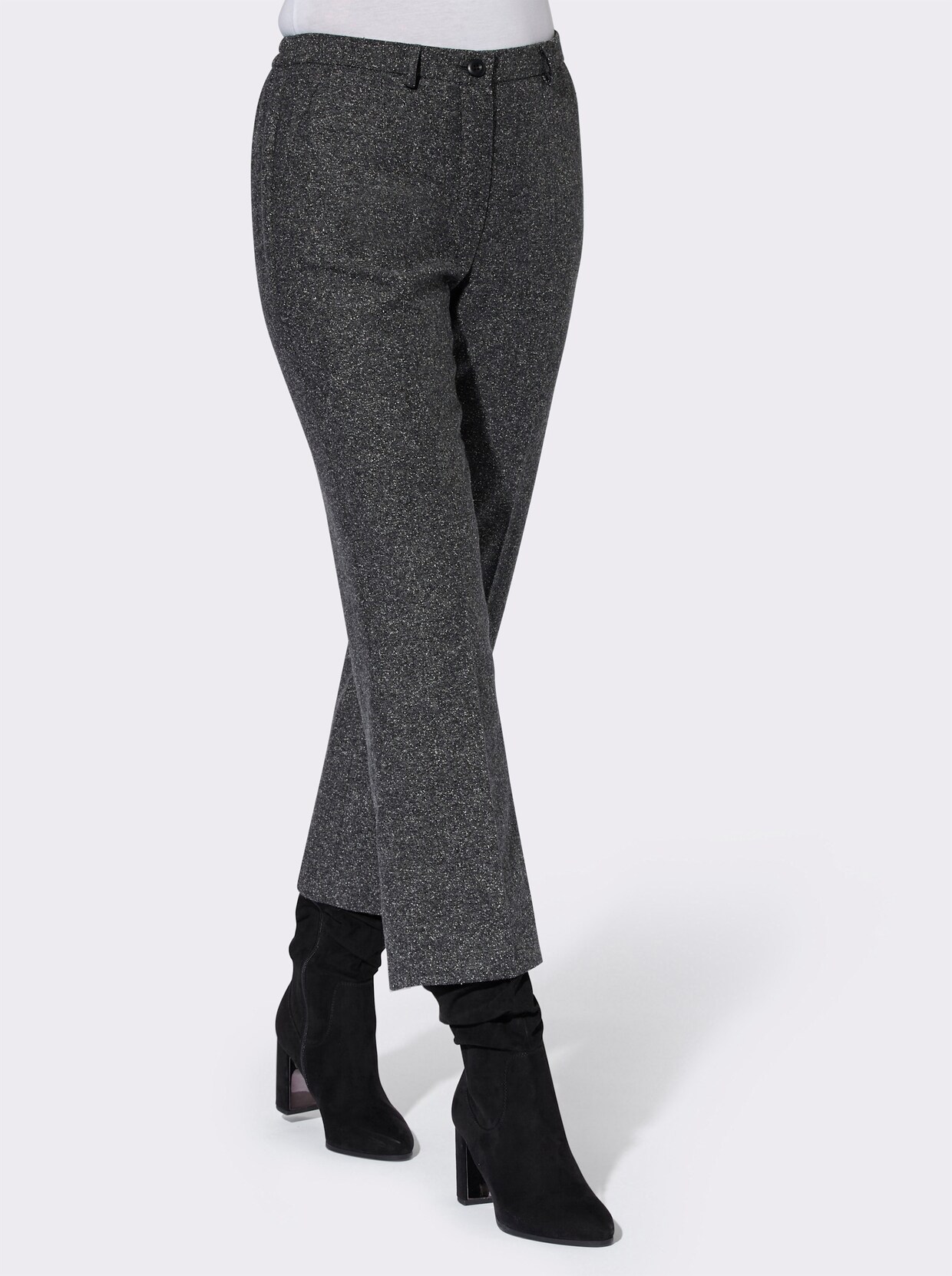Culotte - schwarz-meliert