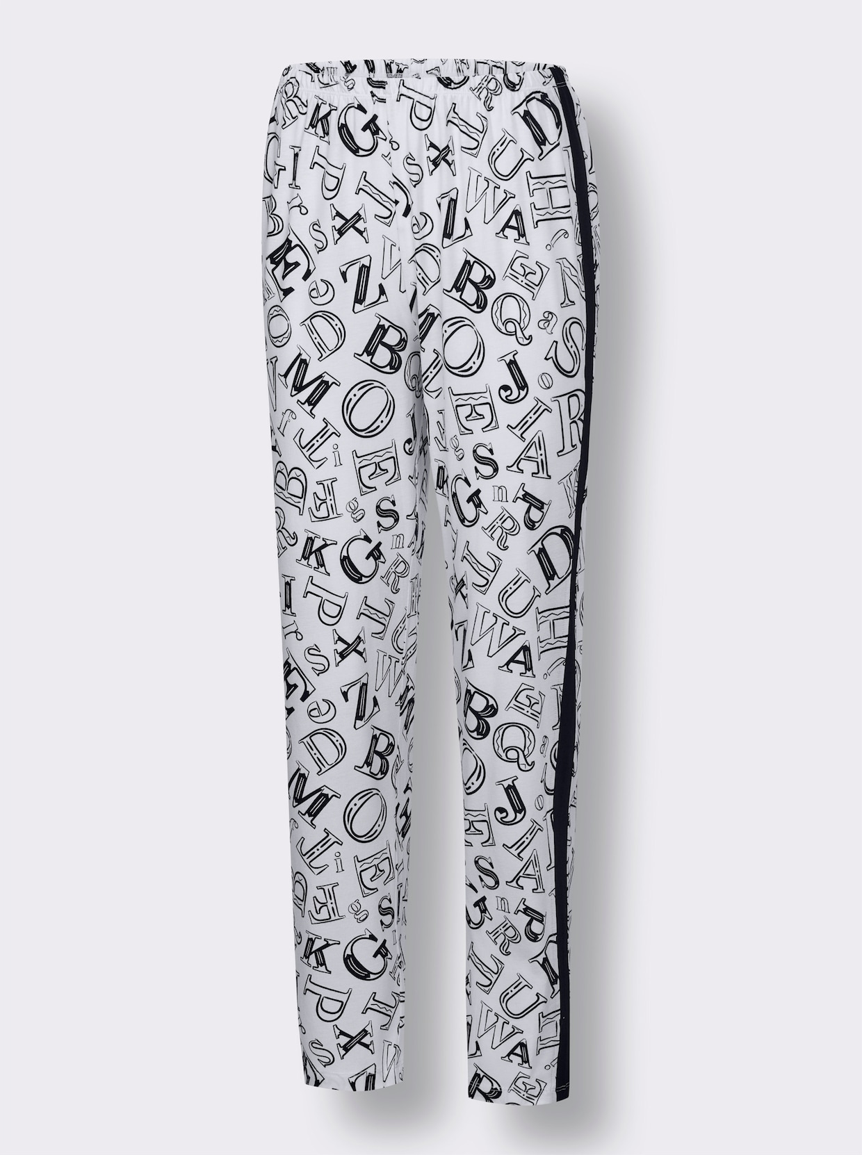 wäschepur Schlafanzug - schwarz-weiß-bedruckt
