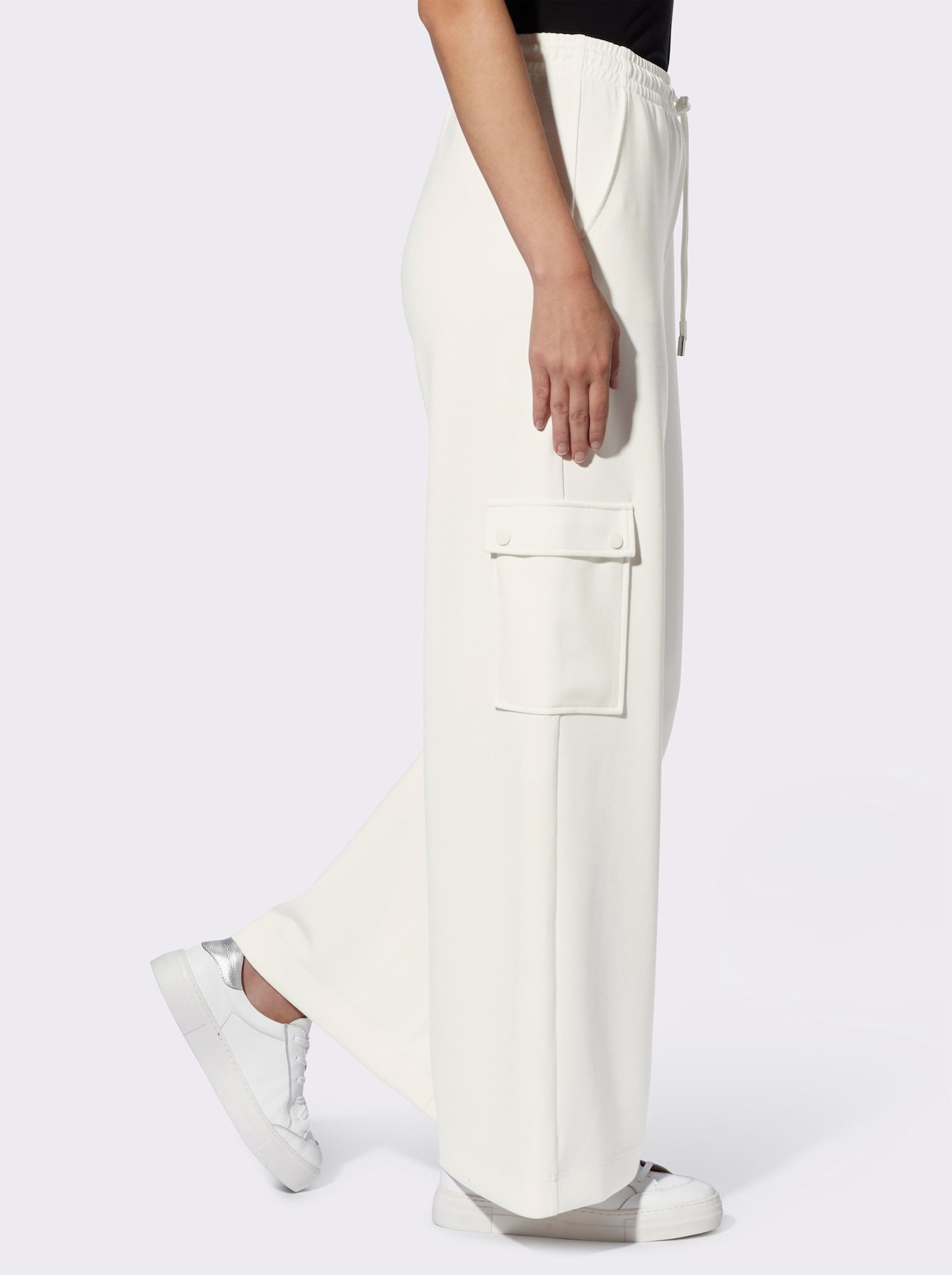 heine Jerseyhose mit Cargo-Taschen - ecru