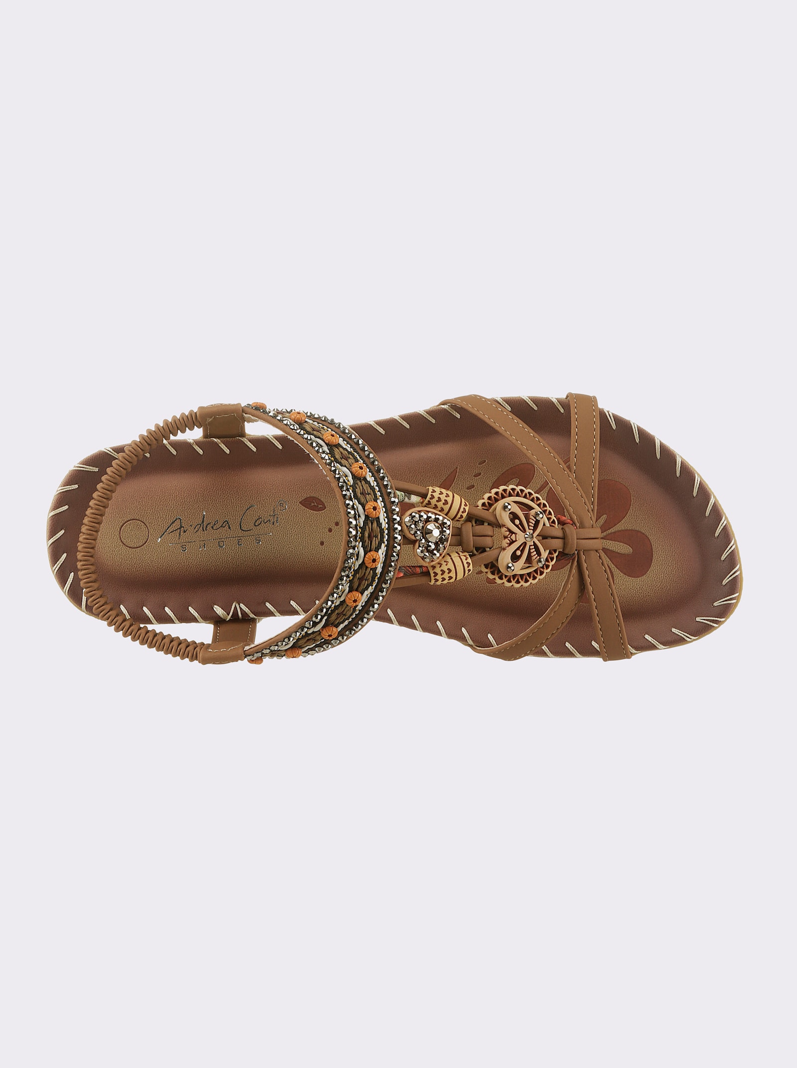 Andrea Conti slipper - cognac-bont